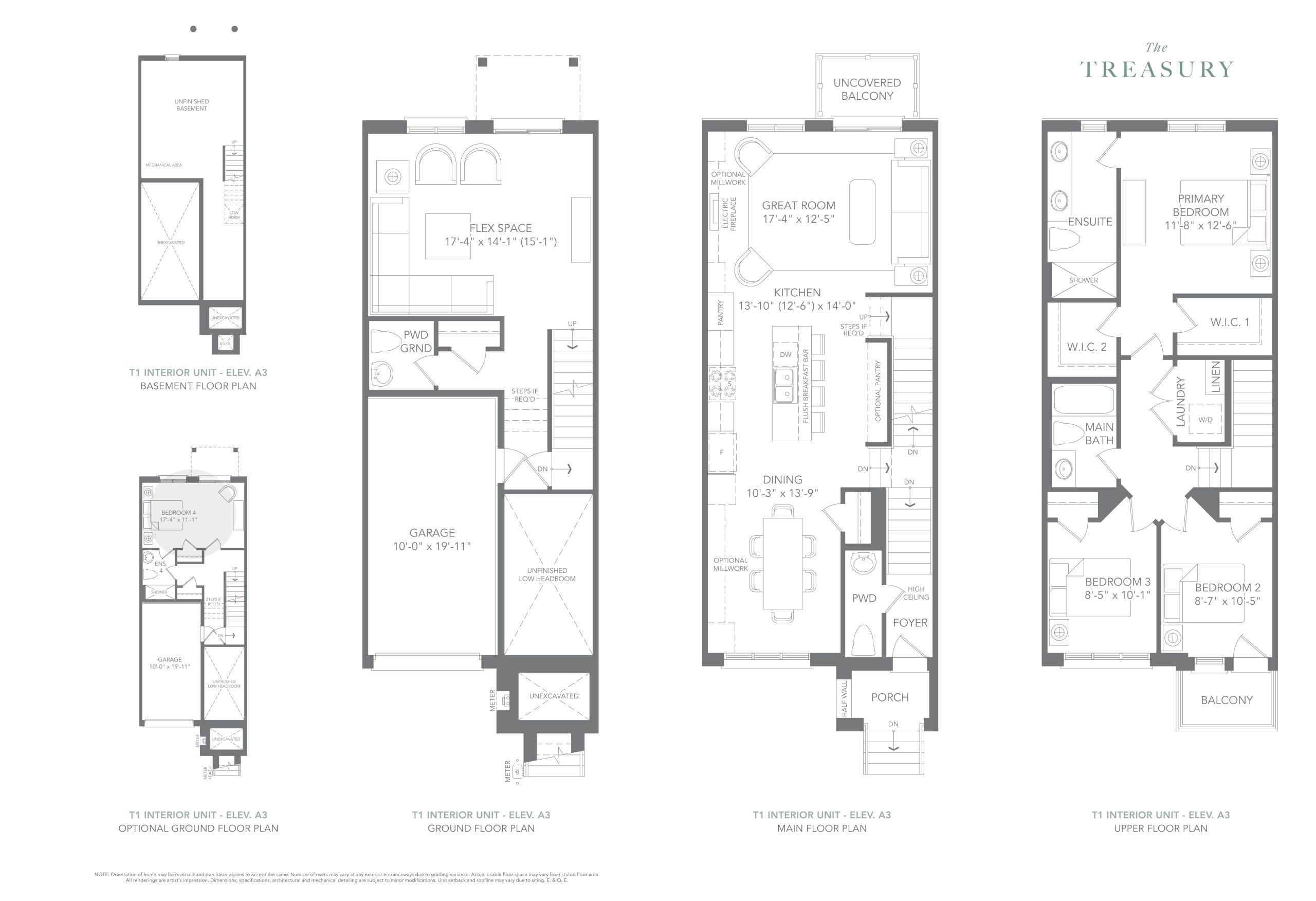 Oakhaven T1 Elev. A3 floor plan