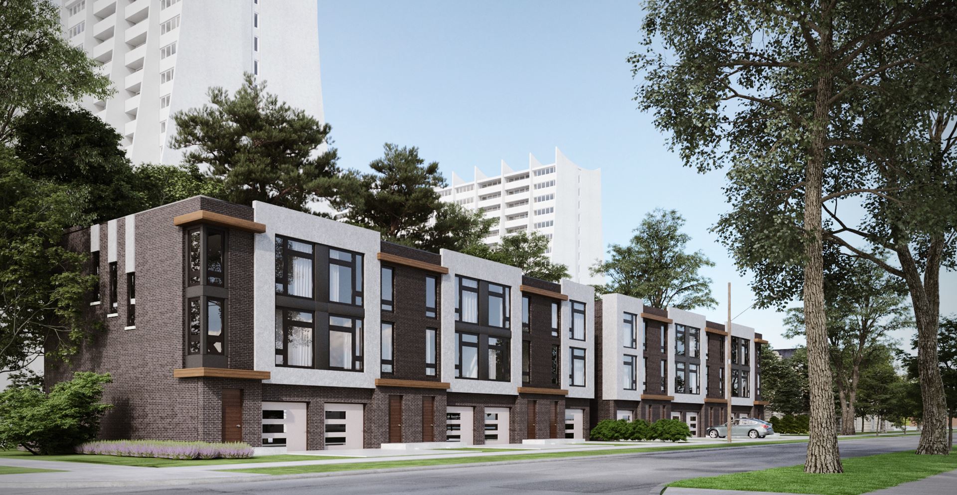 Downsview Towns in Toronto — rendering 2