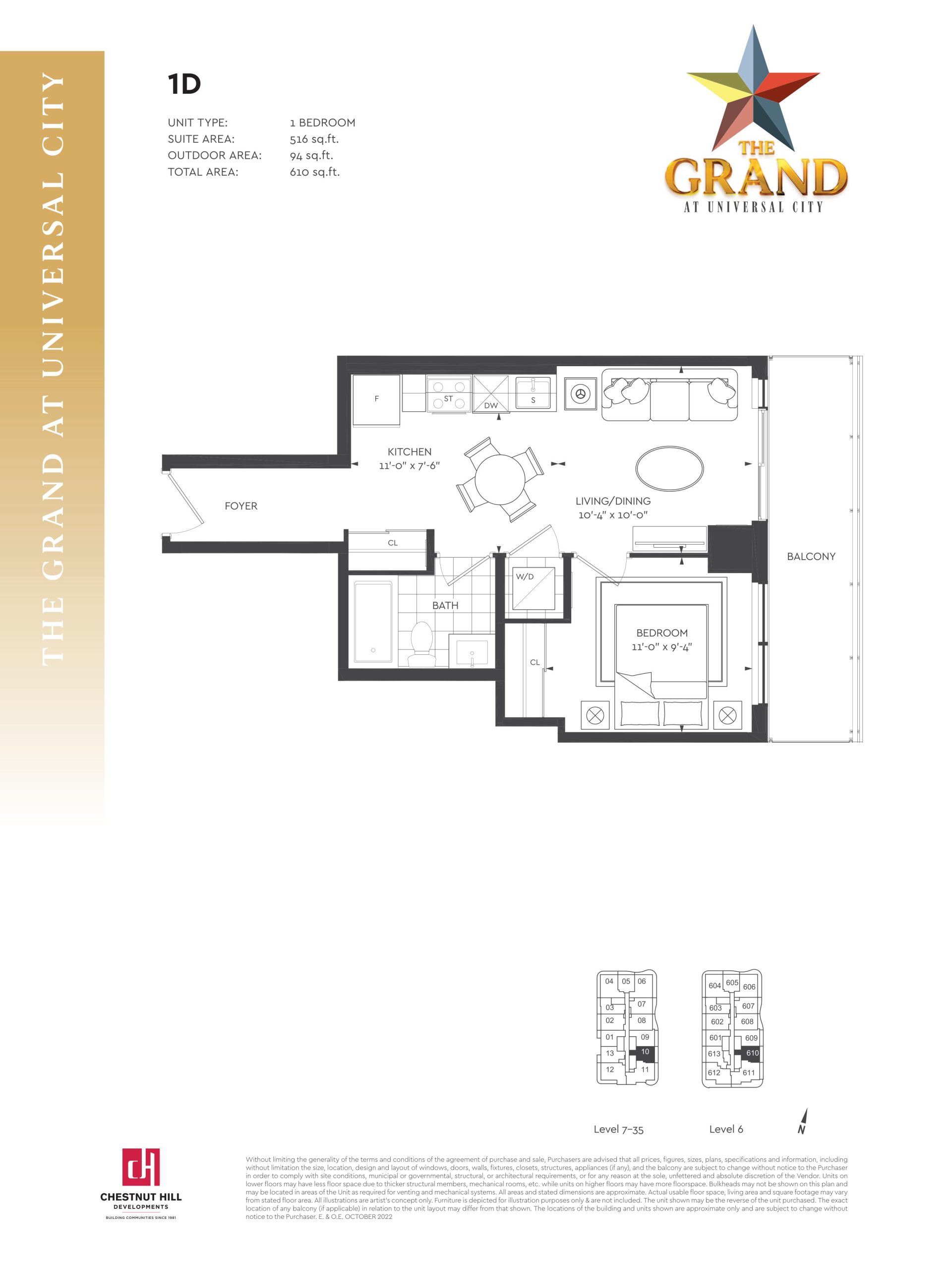1D floor plan