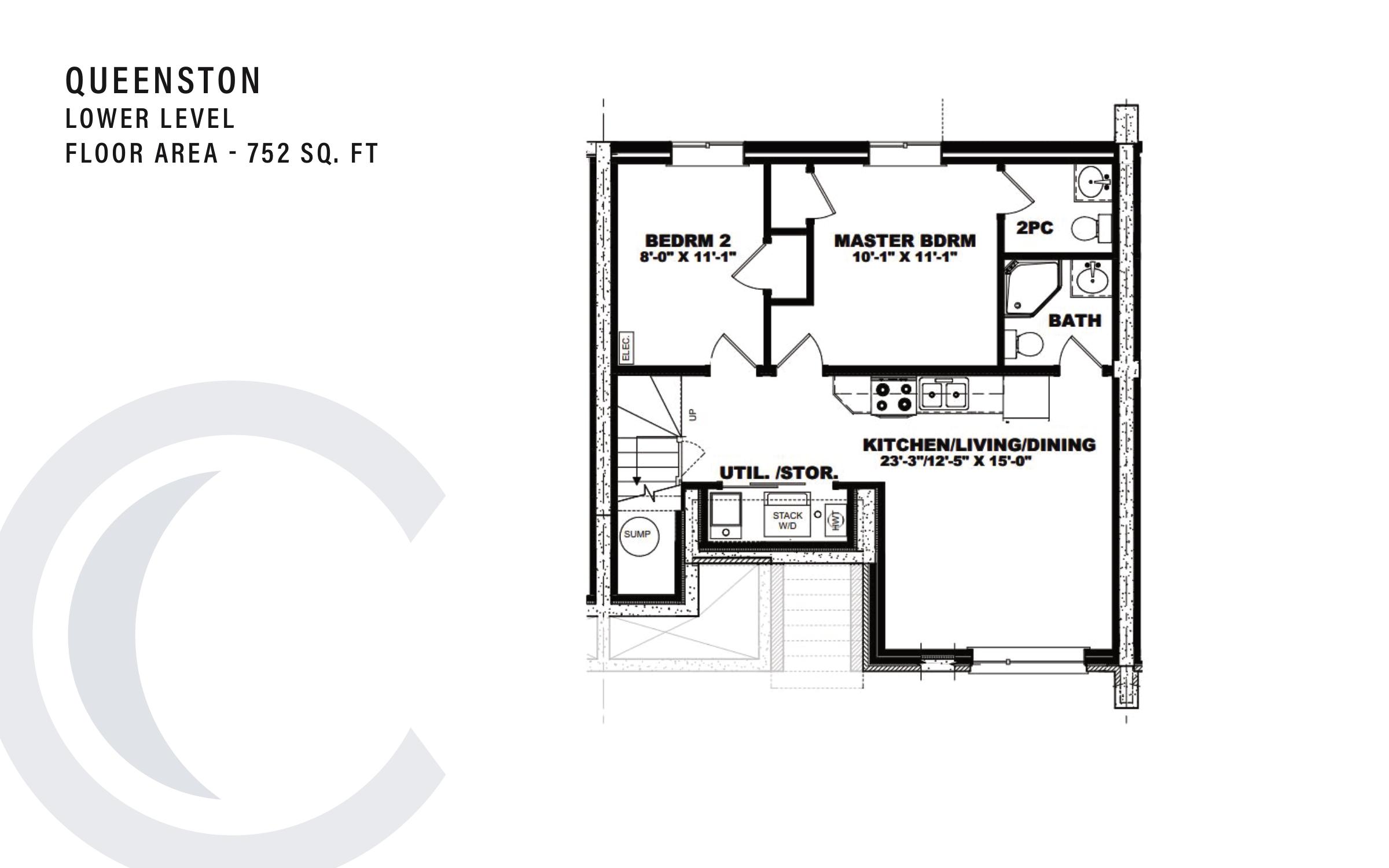 Queenston (Lower Level) floor plan