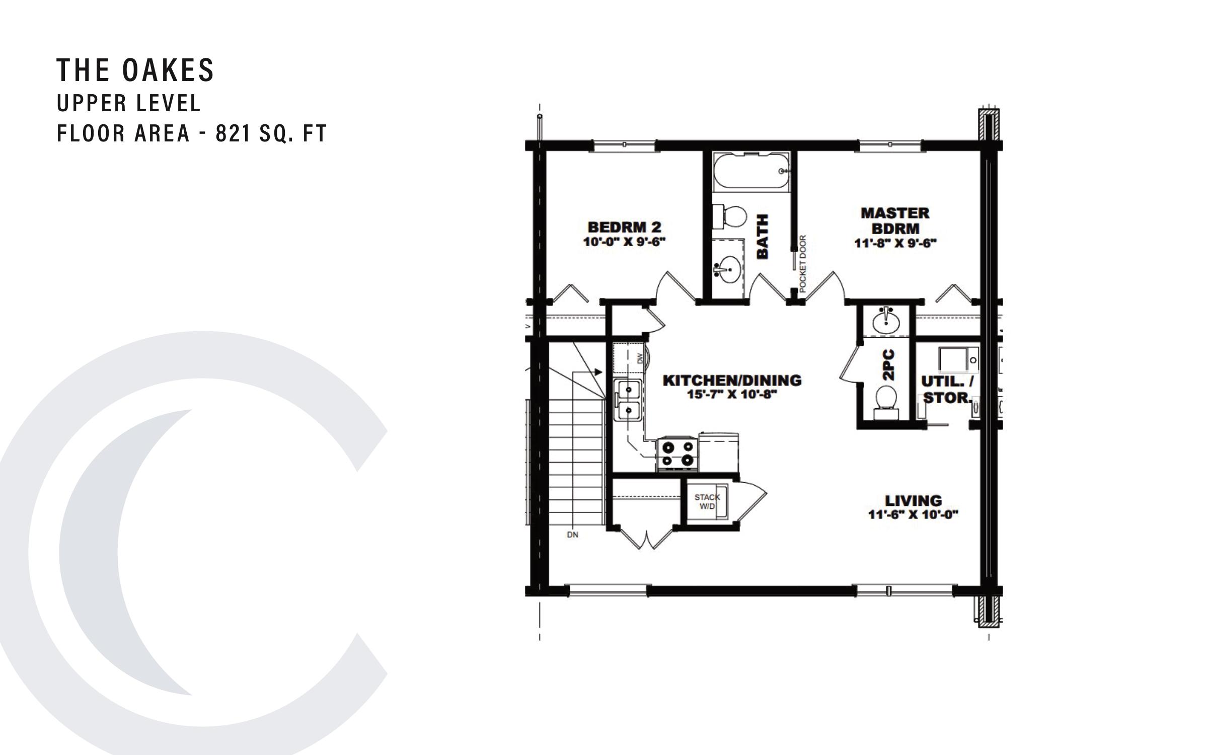 The Oakes (Upper Level) floor plan