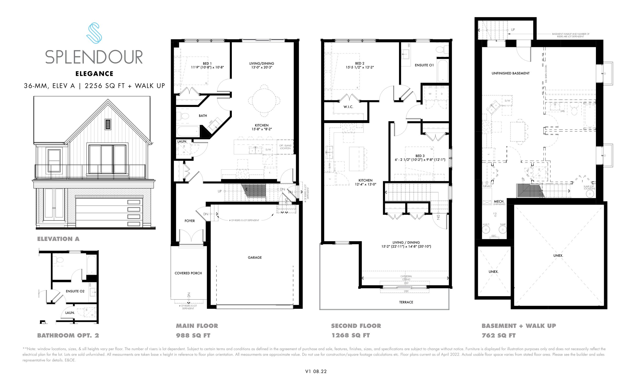 Elegance (Elev A) + Walk up floor plan