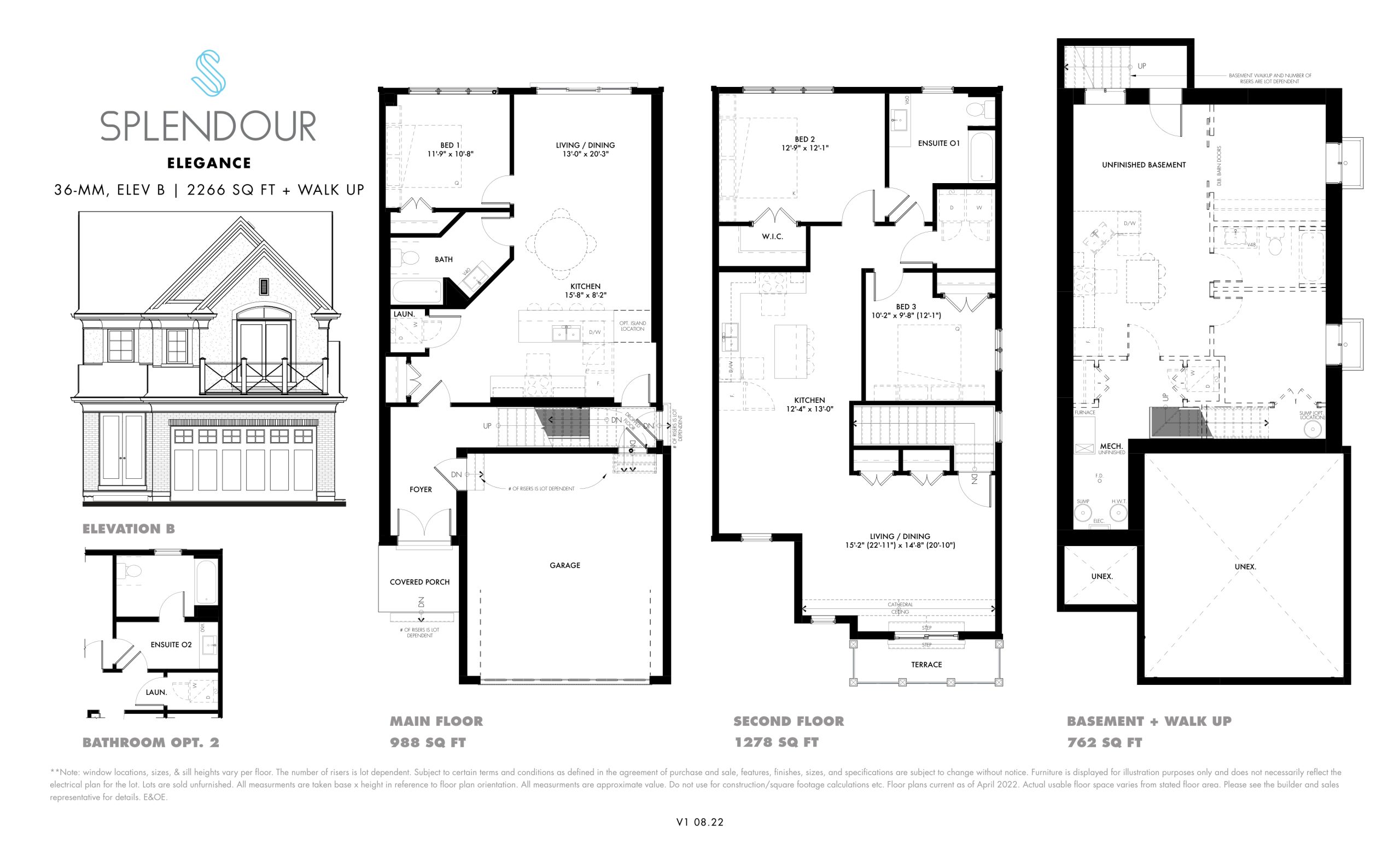 Elegance (Elev B) + Walk up floor plan