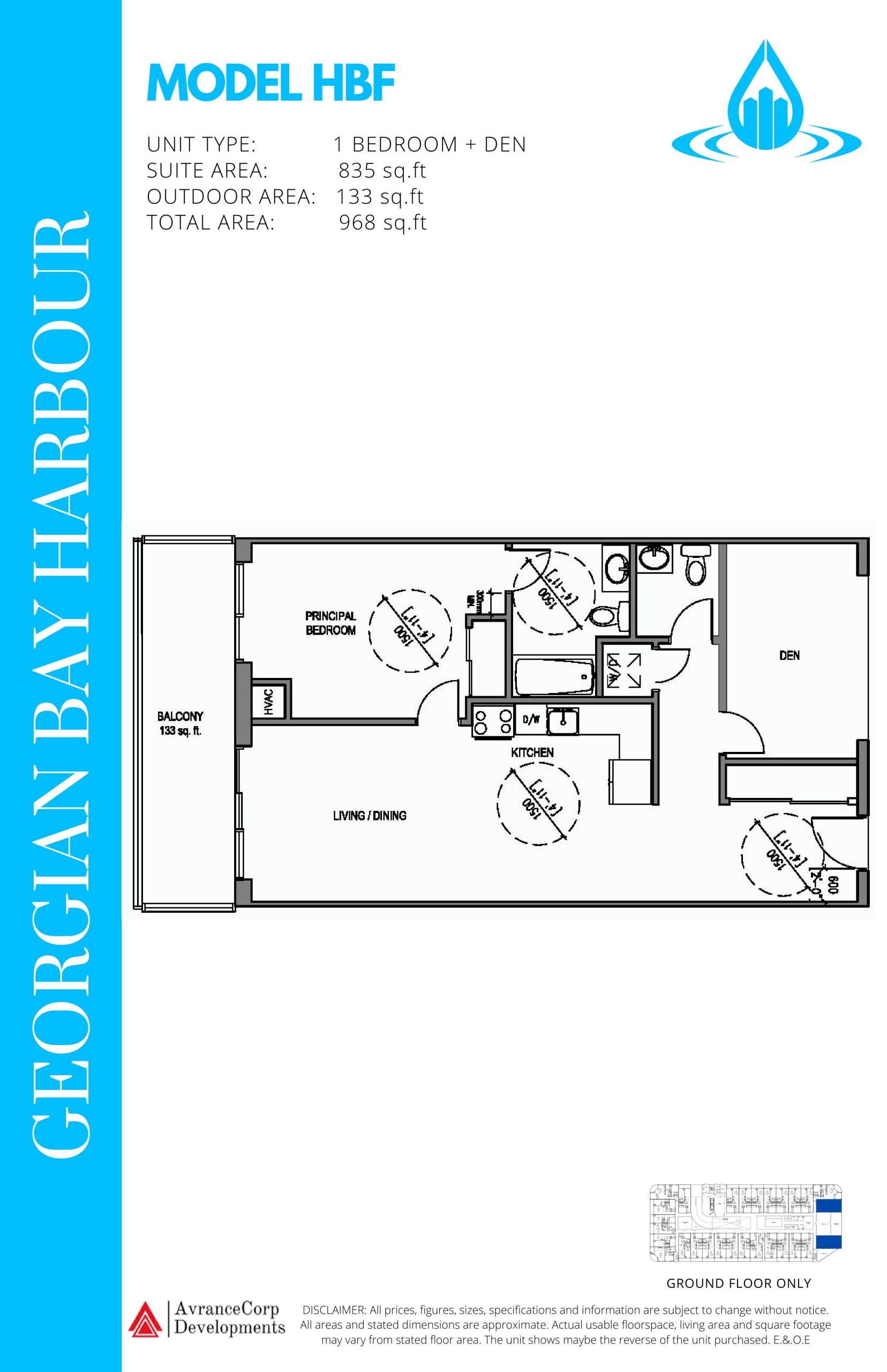 Model HBF floor plan