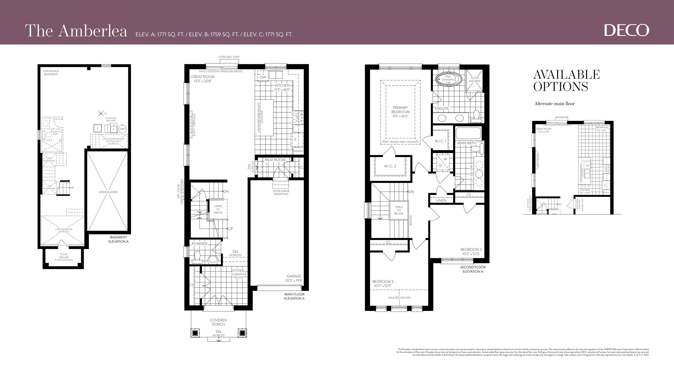 The Amberlea floor plan