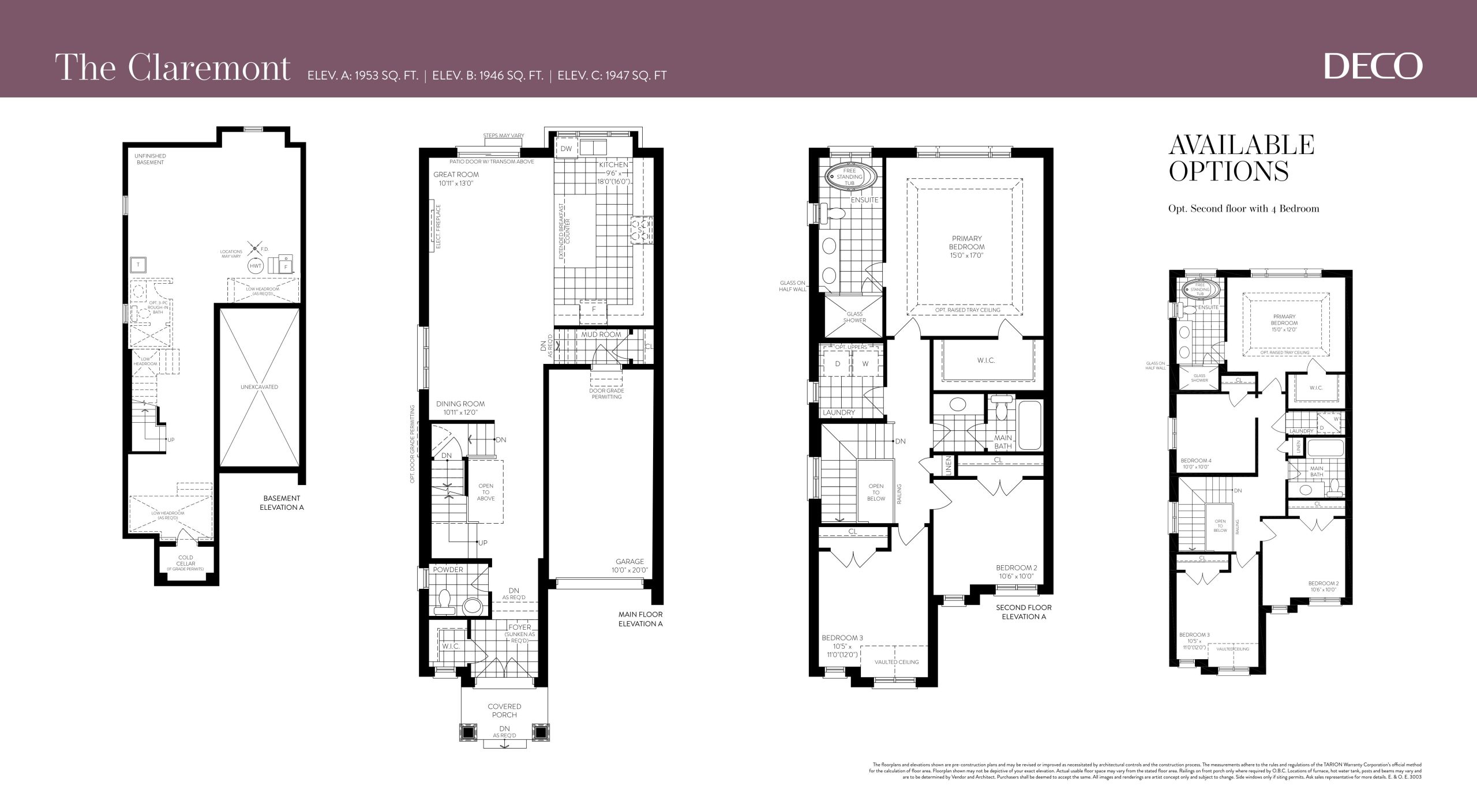 The Claremont floor plan