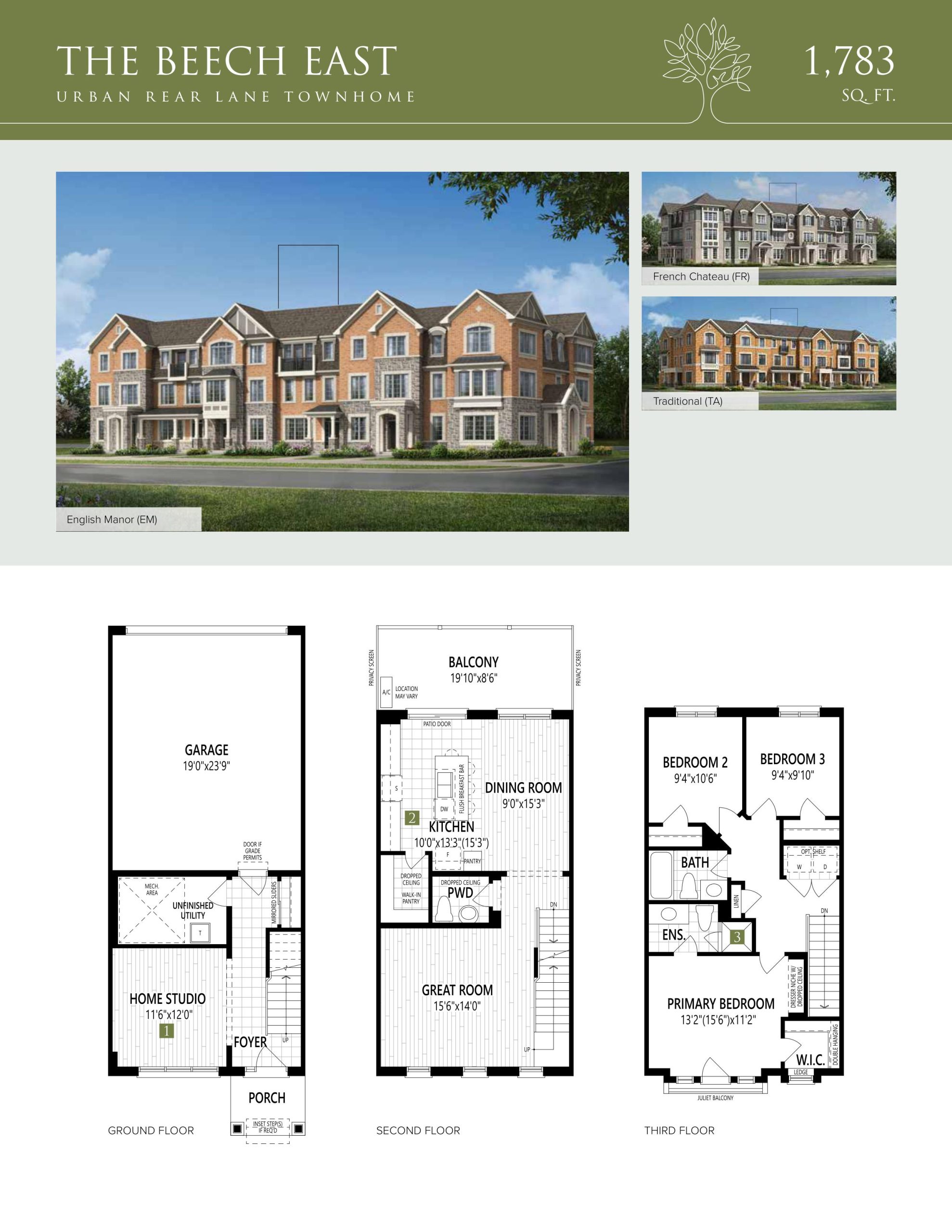 The Beech East floor plan