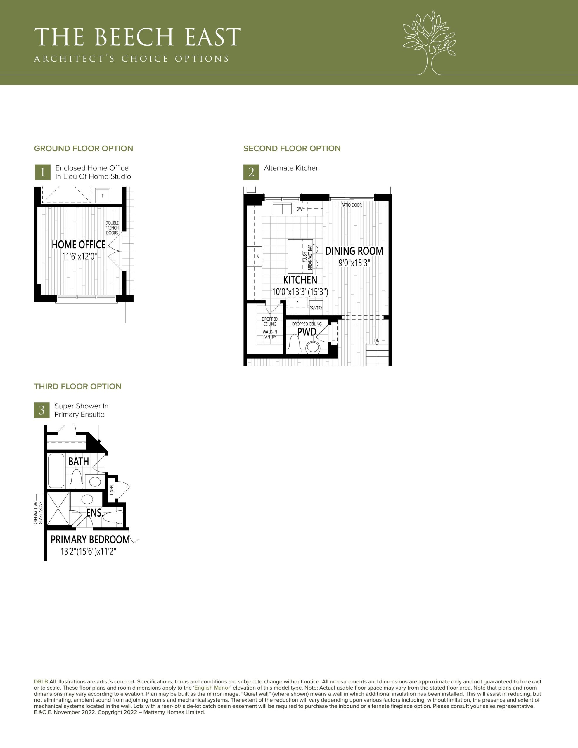 The Beech East (Options) floor plan