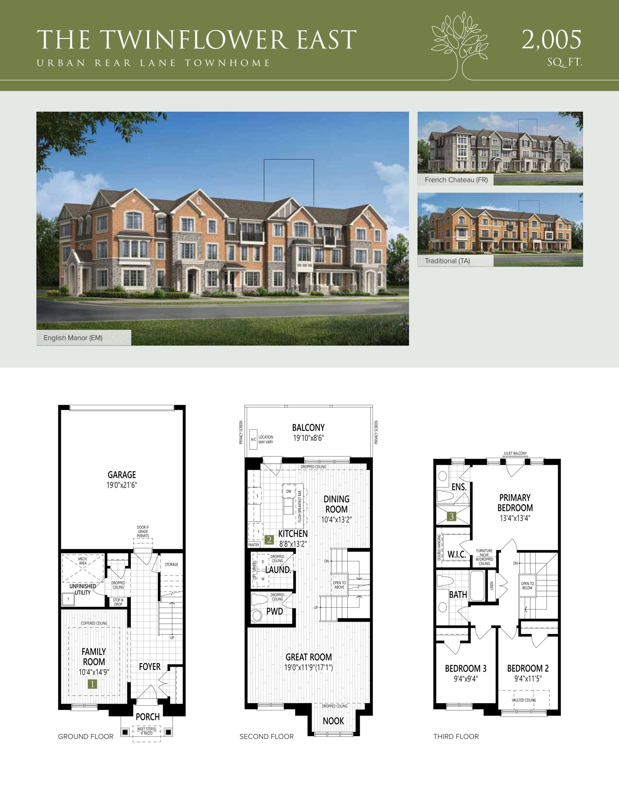 The Twinflower East floor plan