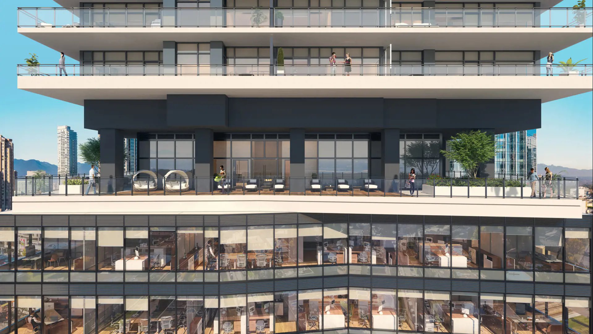 The Sky Estates at Highline Metrotown in Burnaby — rendering 3