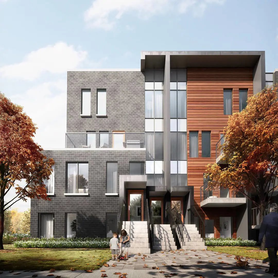 4Hundred East Mall Stacked Town in Toronto — rendering 2