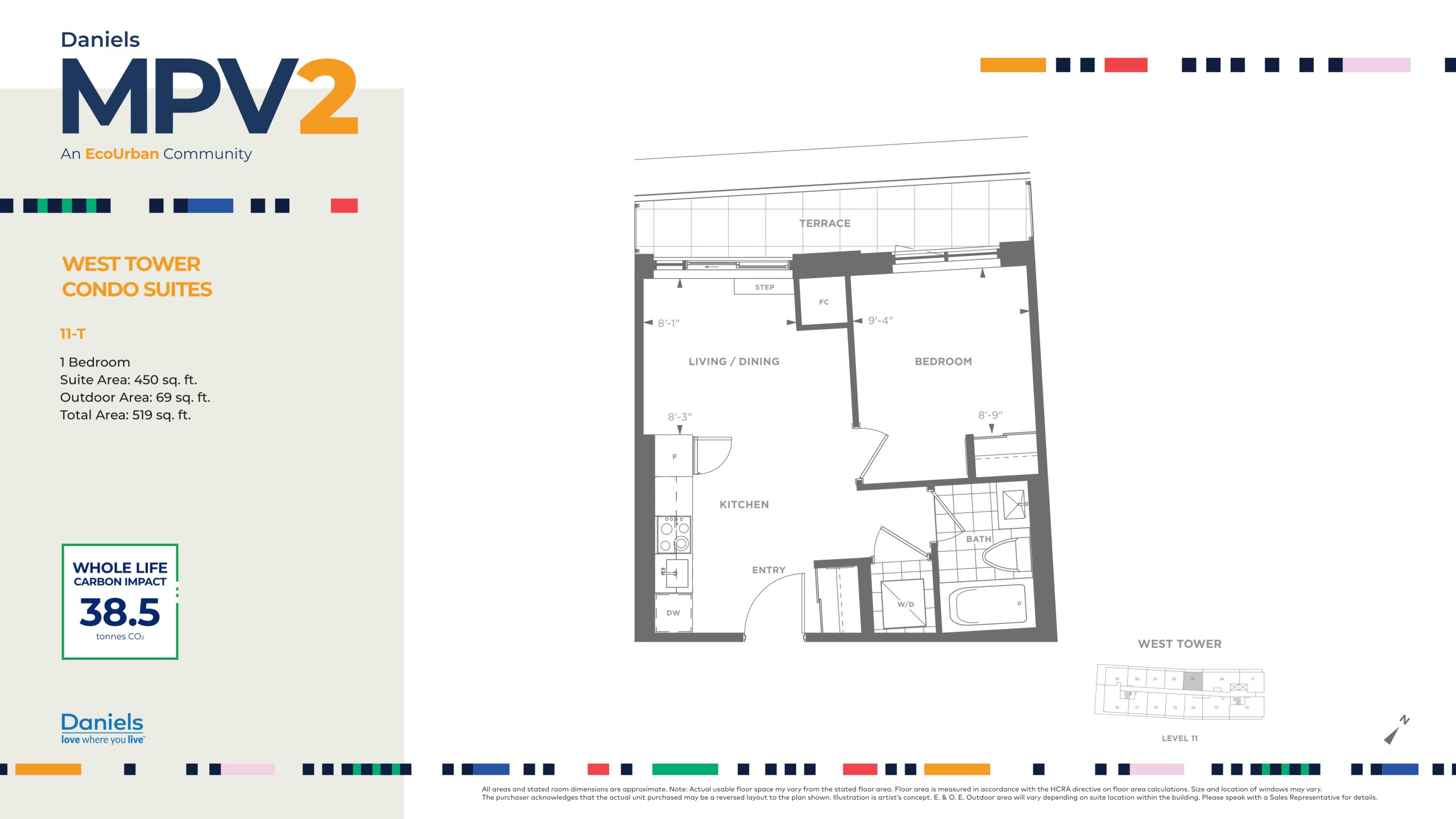 11-T (West Tower) floor plan