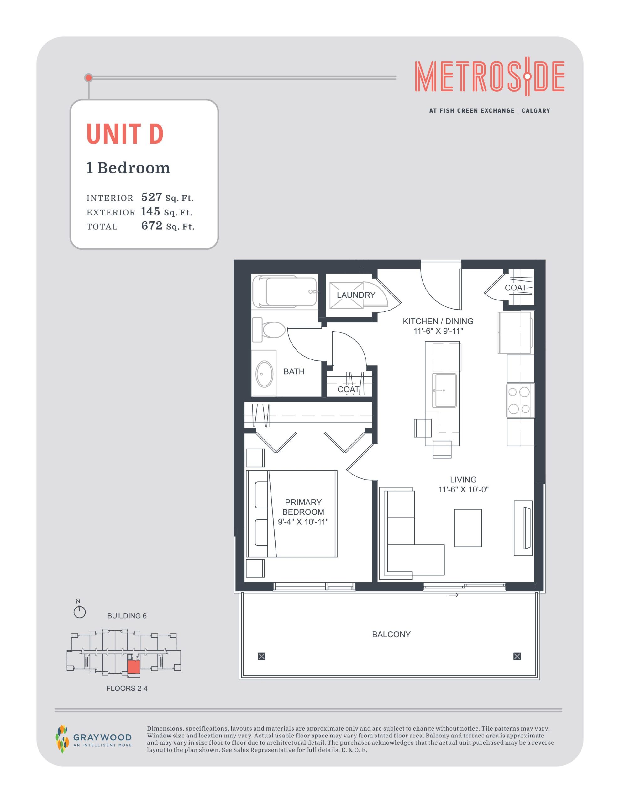 Unit D floor plan