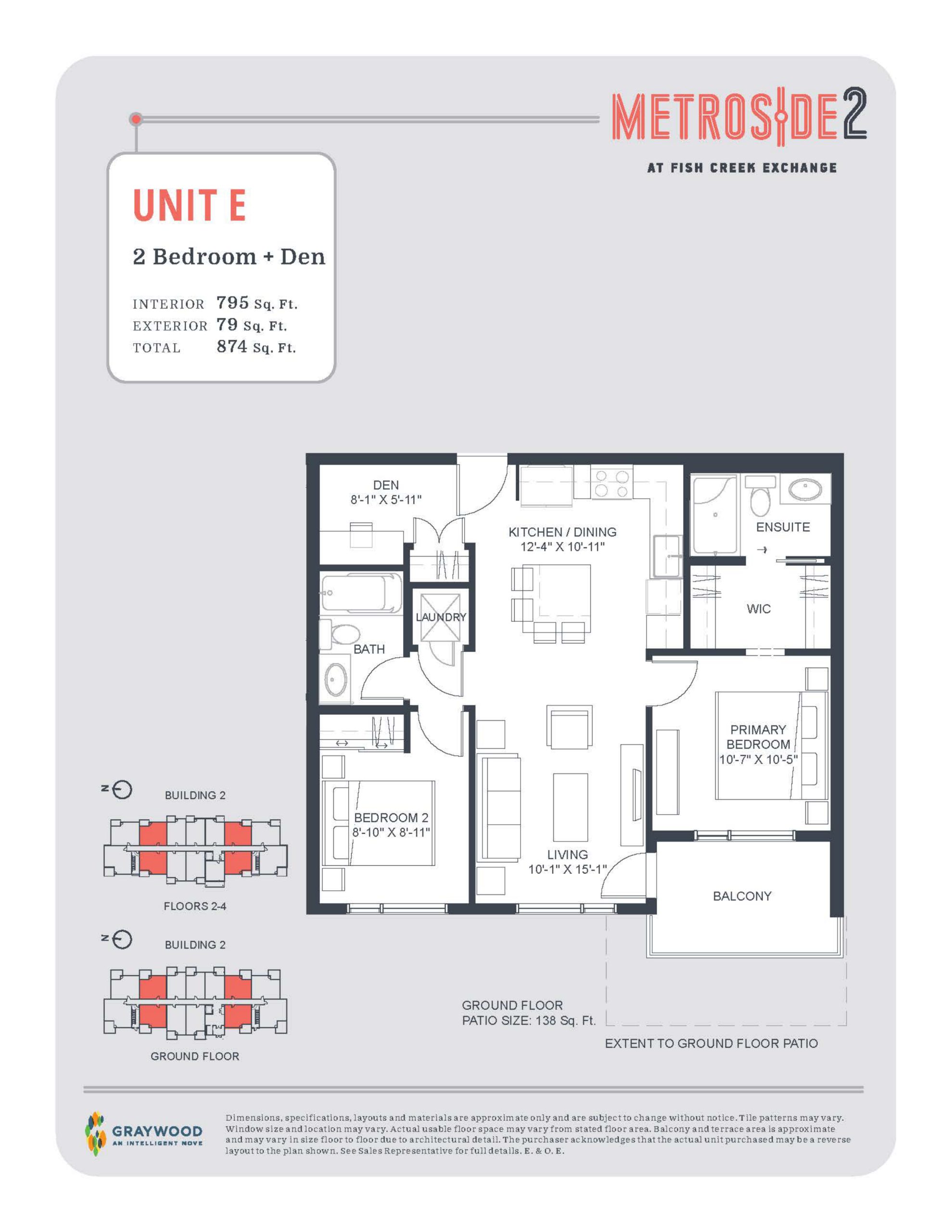 Unit E floor plan