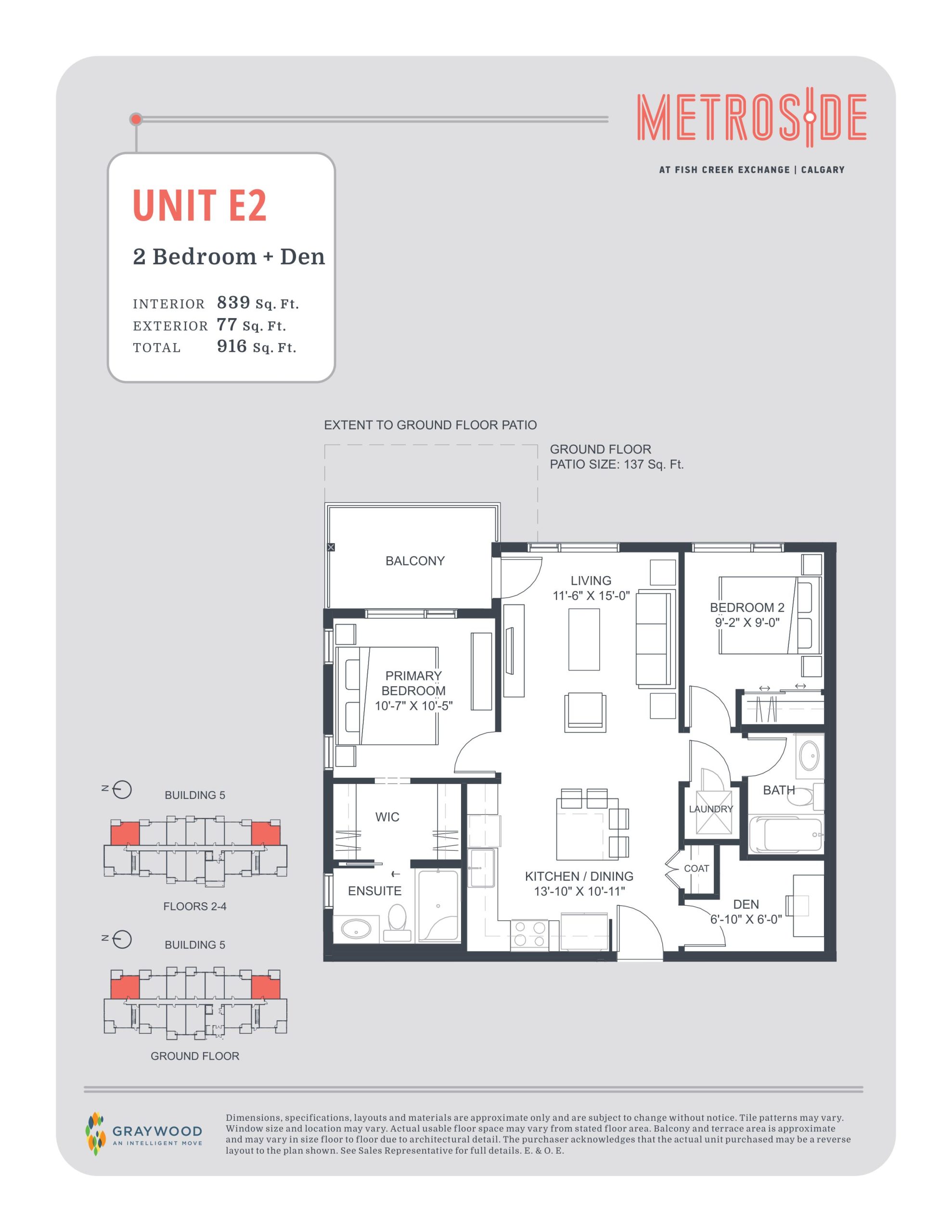 Unit E2 floor plan