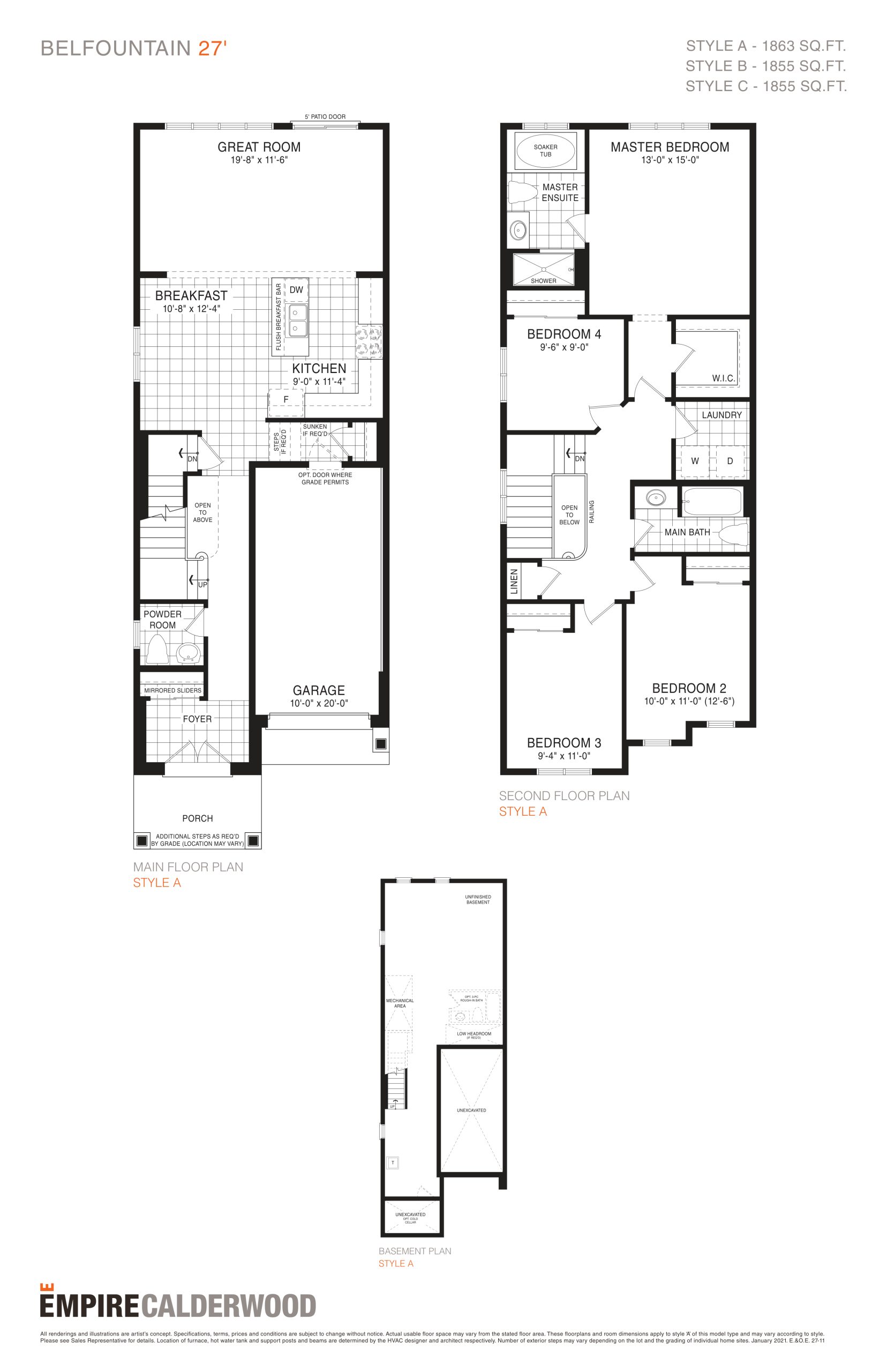 Belfountain 27' floor plan