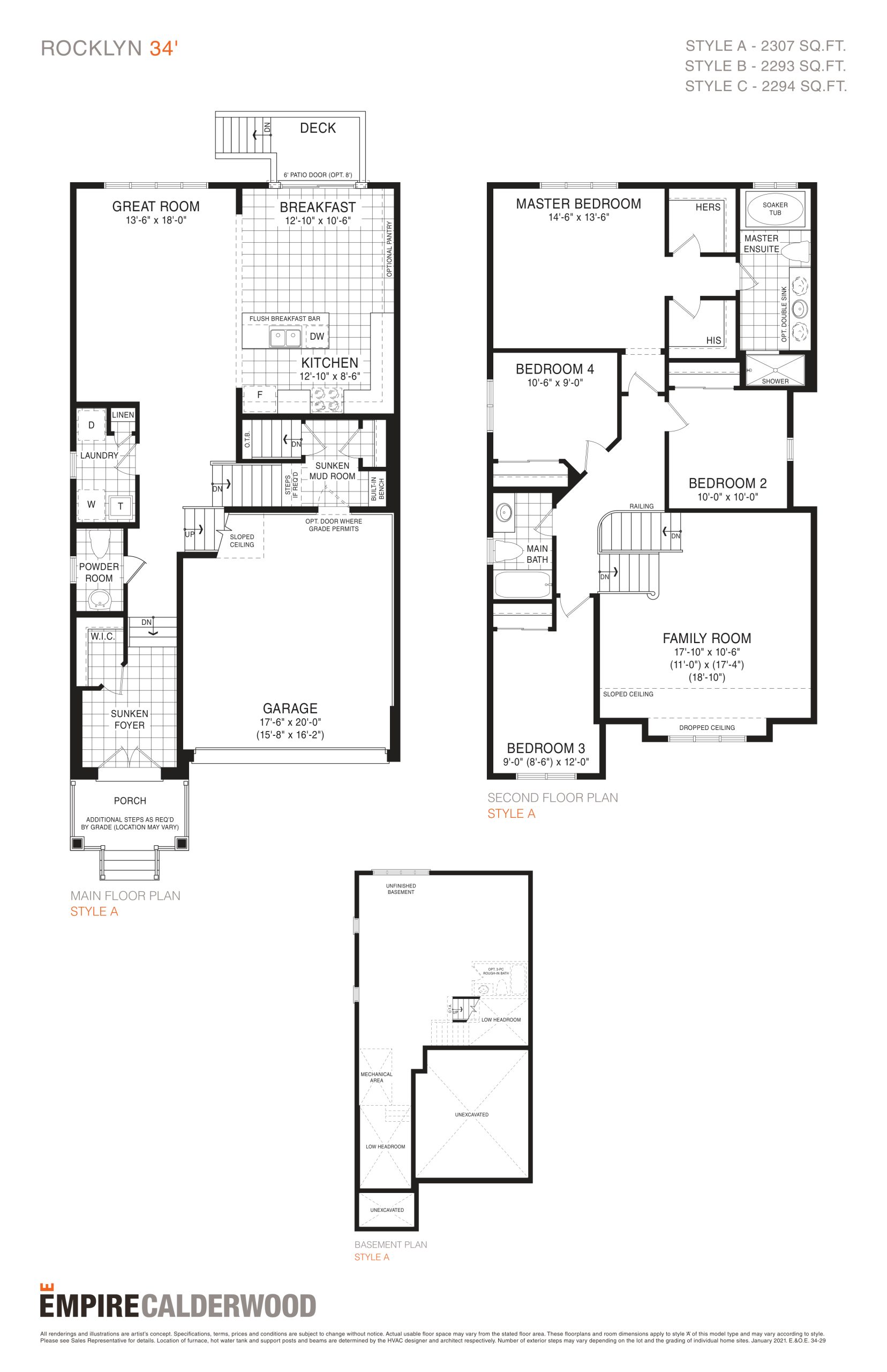 Rocklyn 34' floor plan