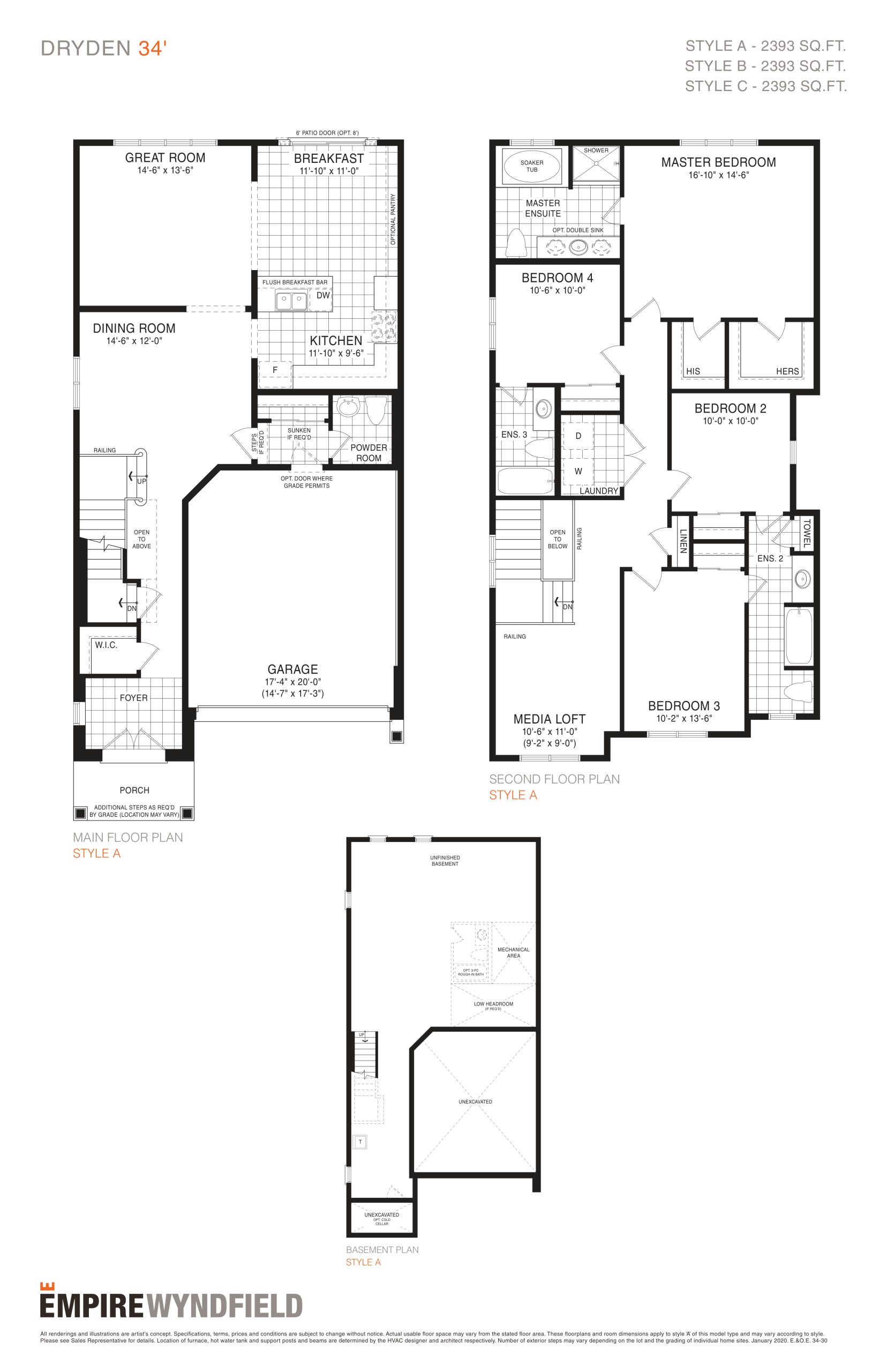 Dryden 34' floor plan