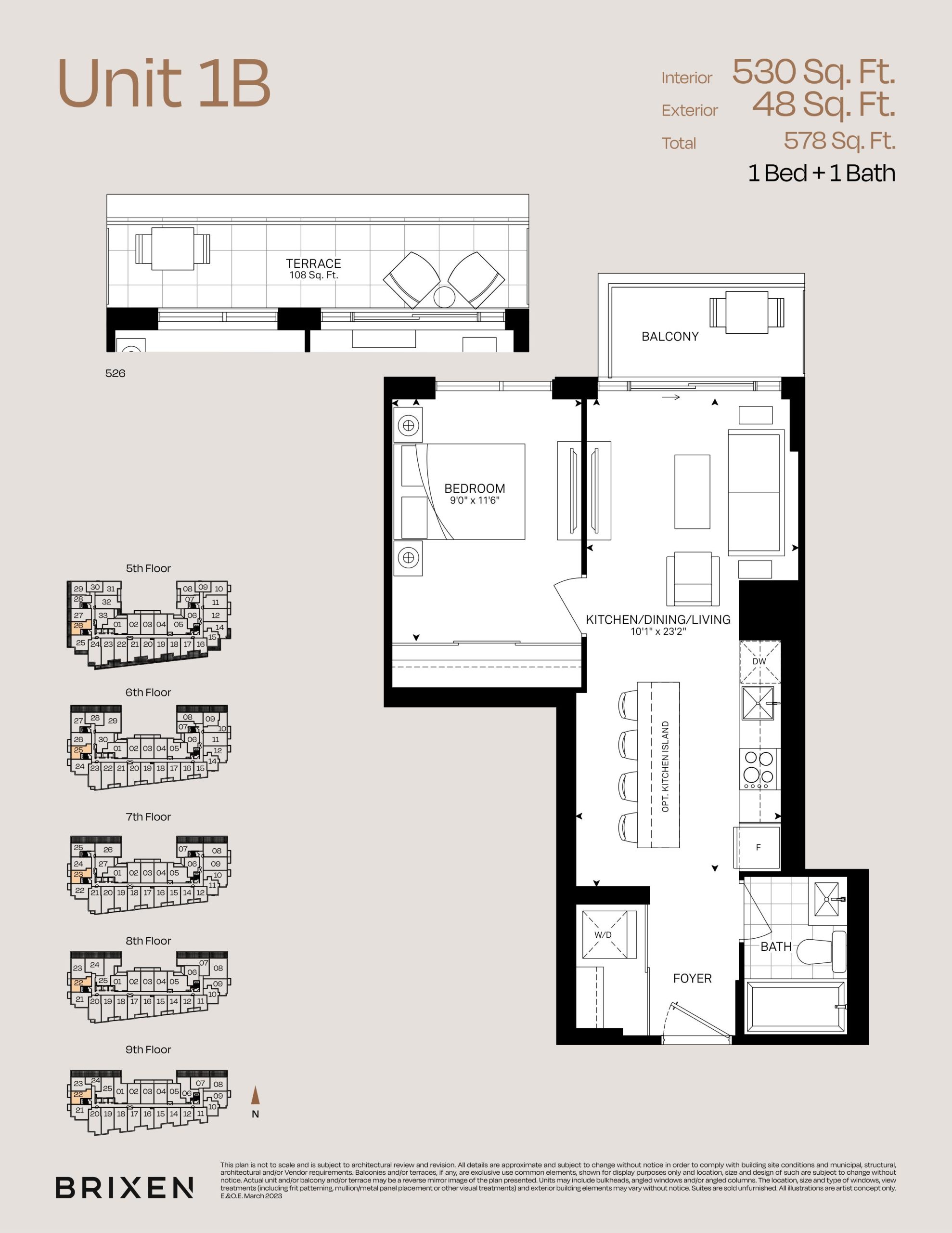 Unit 1B floor plan