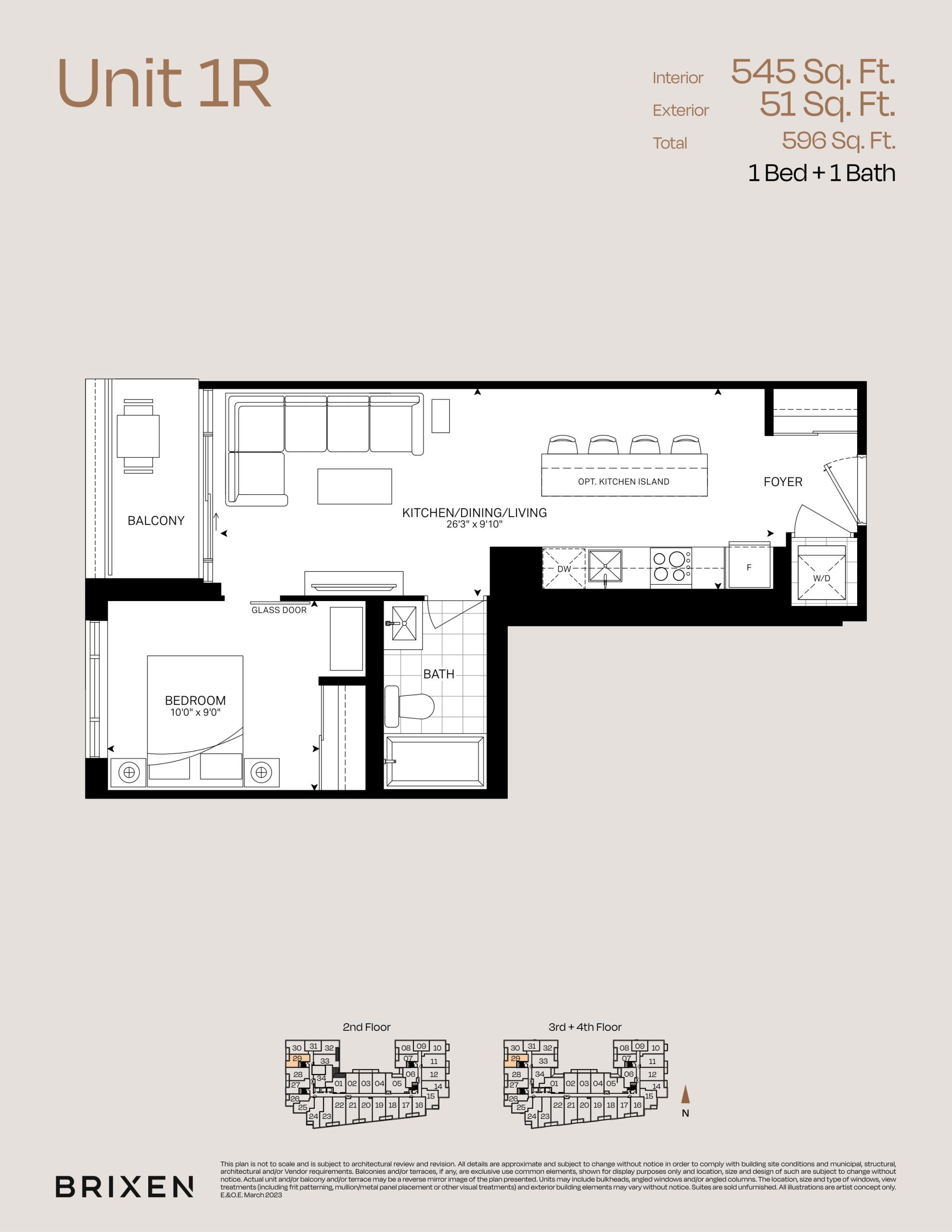 Unit 1R floor plan