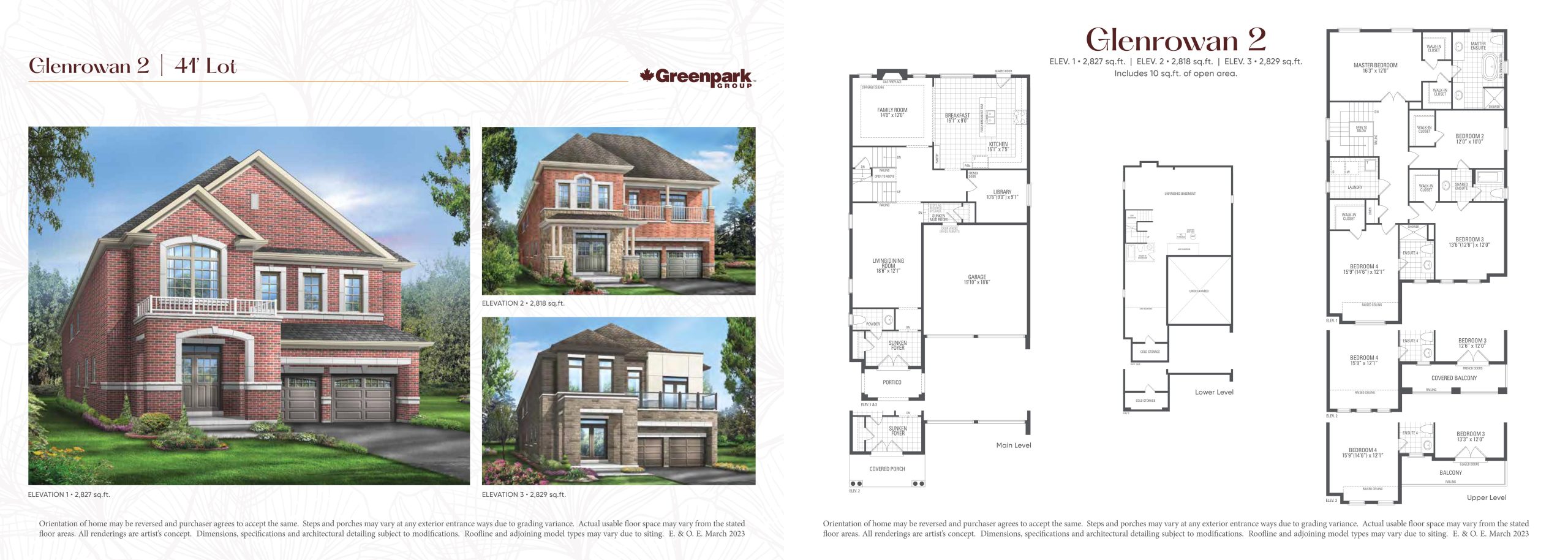 Glenrowan 2 - Elev. 1-3 floor plan