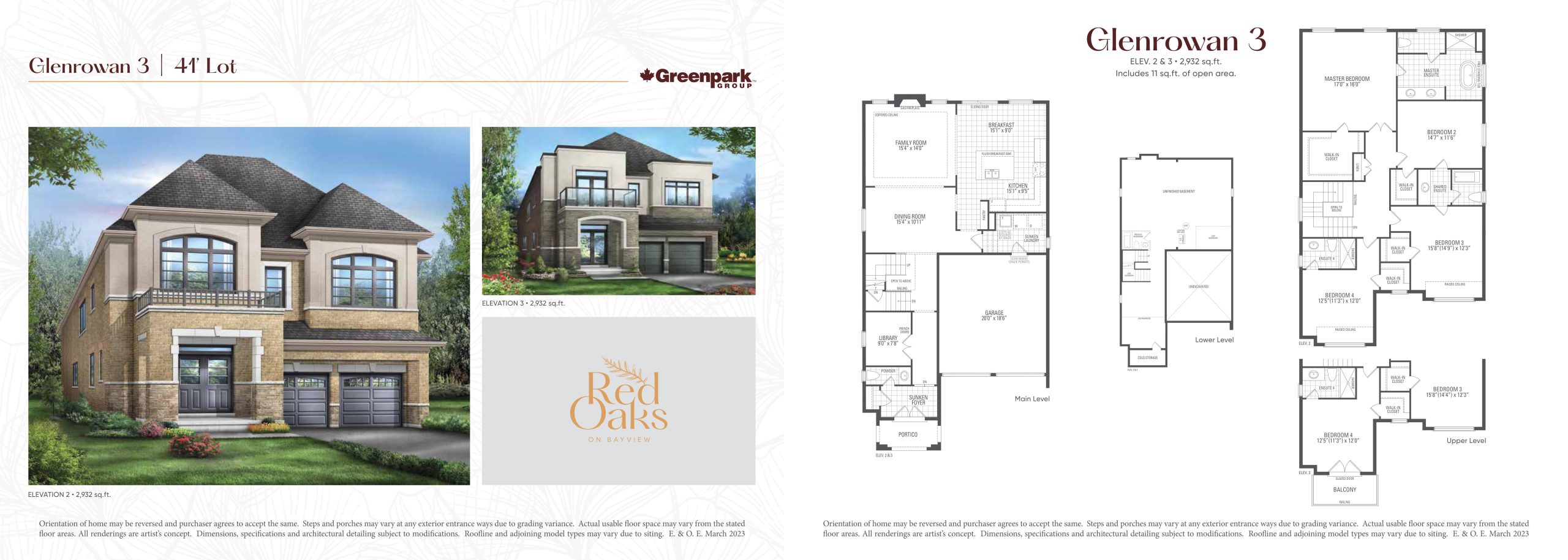Glenrowan 3 - Elev. 2&3 floor plan