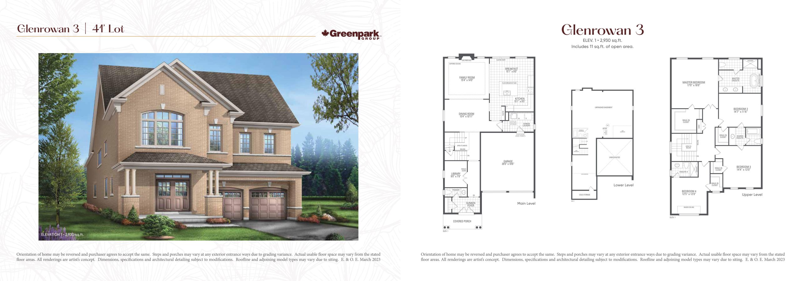Glenrowan 3 - Elev. 1 floor plan
