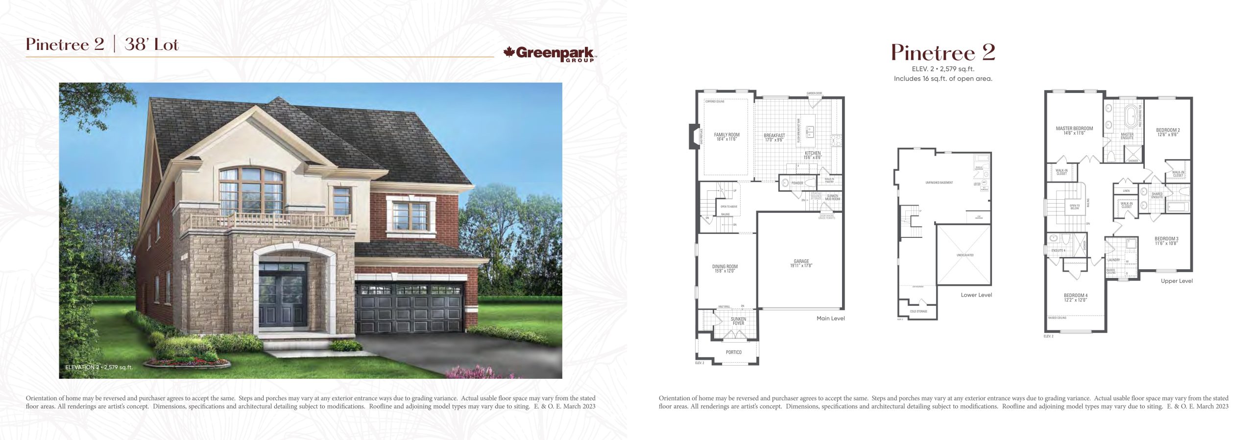 Pinetree 2 - Elev. 2 floor plan