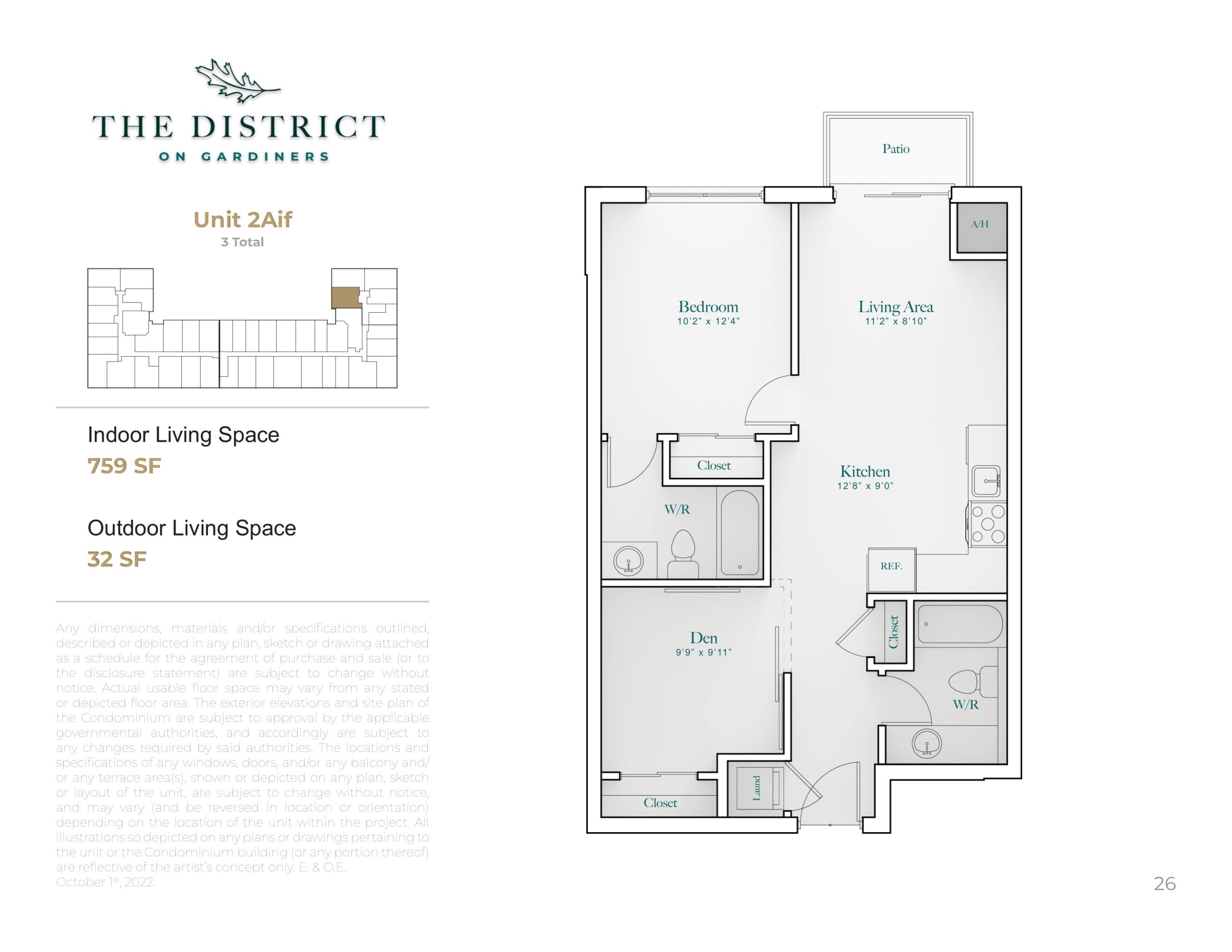 Unit 2Aif floor plan