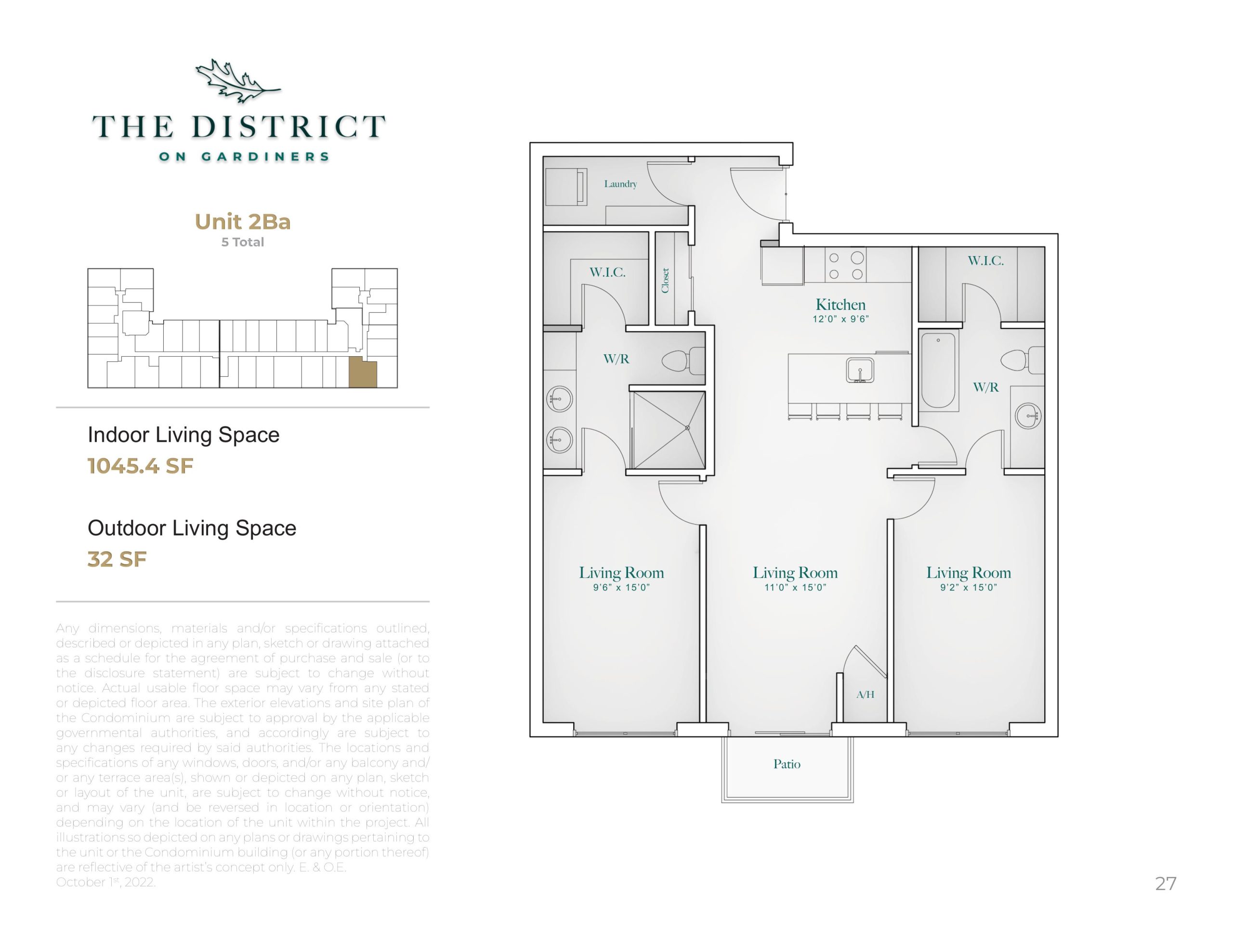 Unit 2Ba floor plan