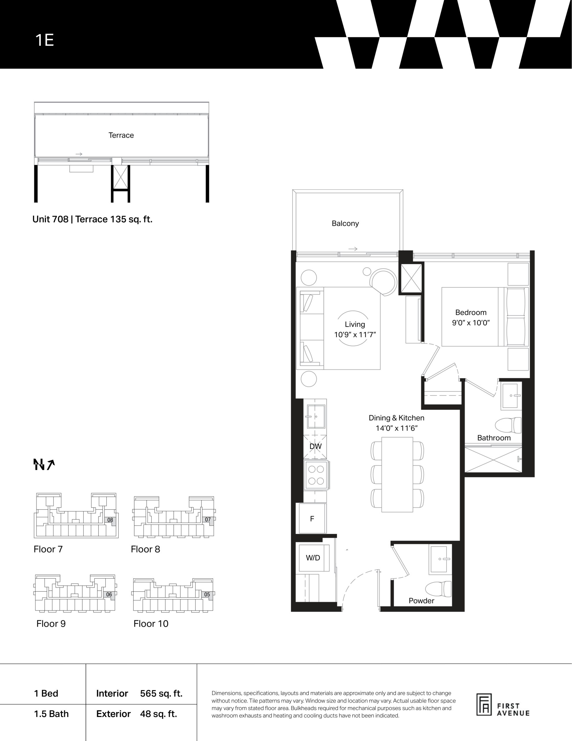 1E floor plan