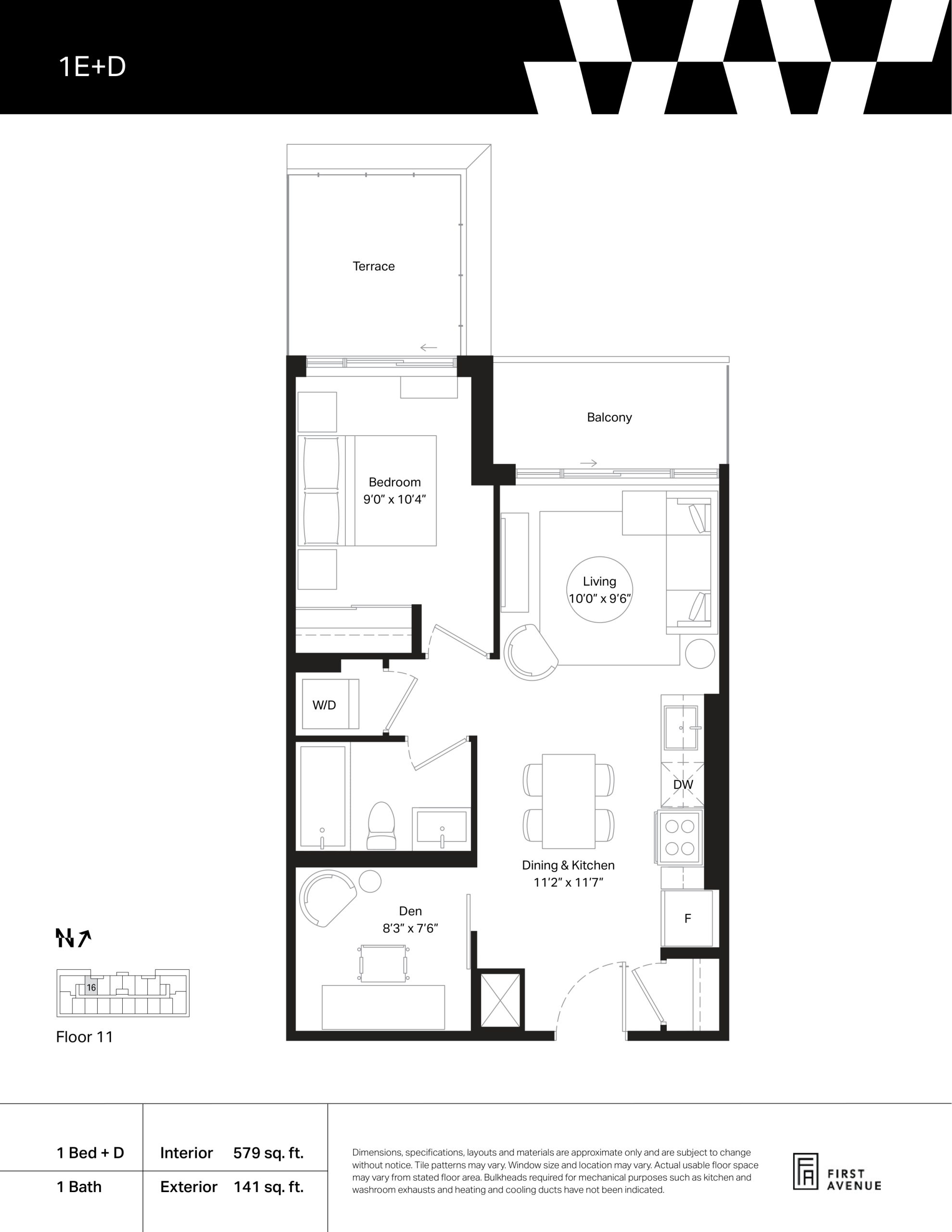 1E+D floor plan