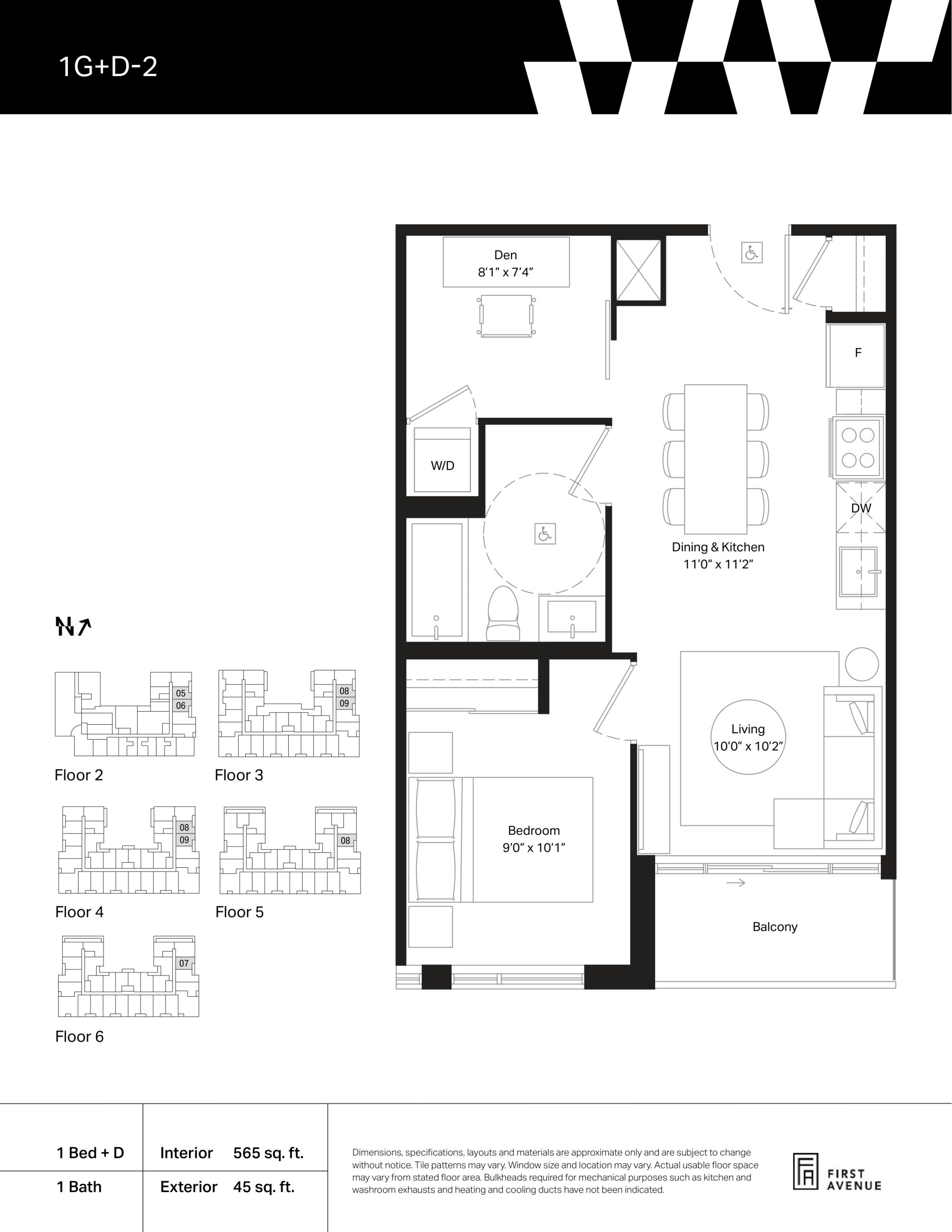 1G+D-BF floor plan