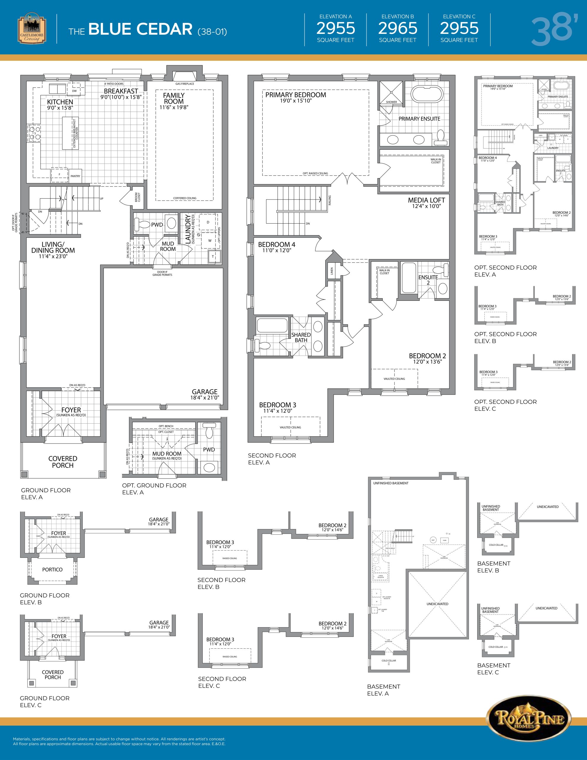 The Blue Cedar floor plan