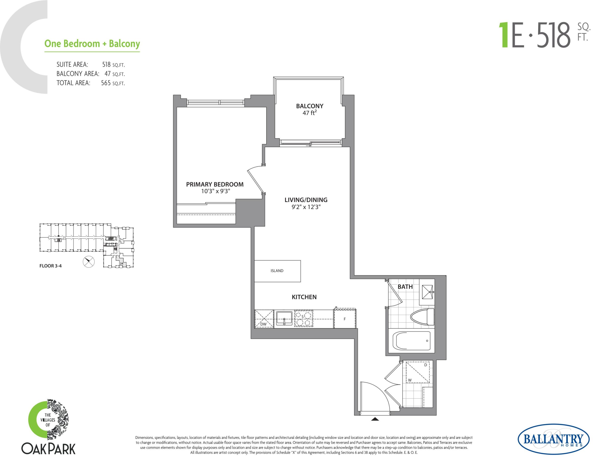 1E floor plan
