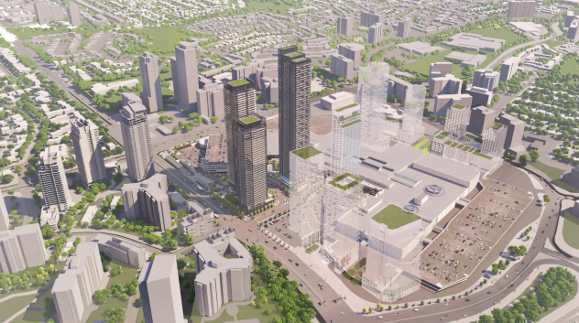 Fairview Mall Redevelopment: Phase 1 in Toronto — rendering 2