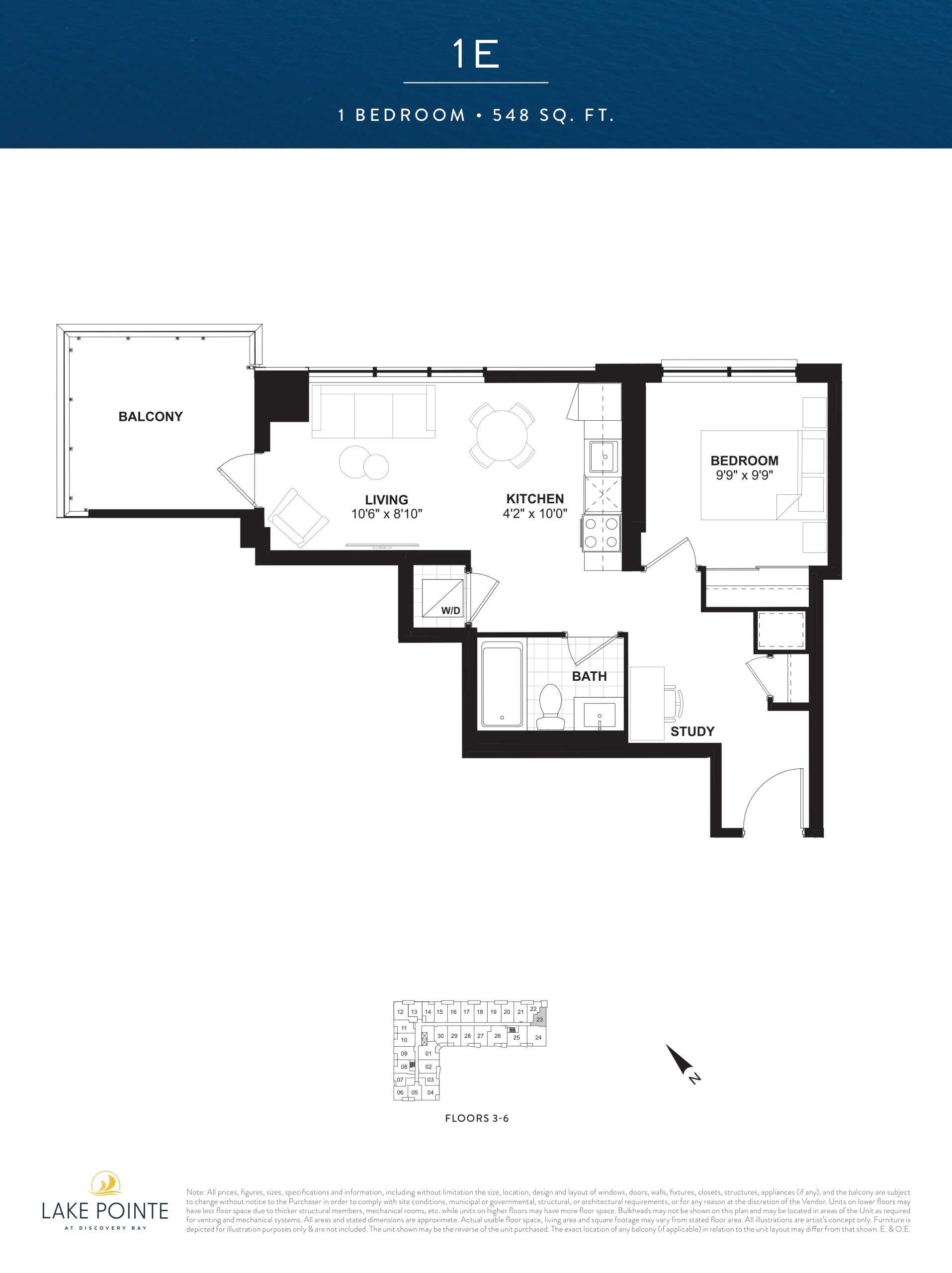 1E floor plan