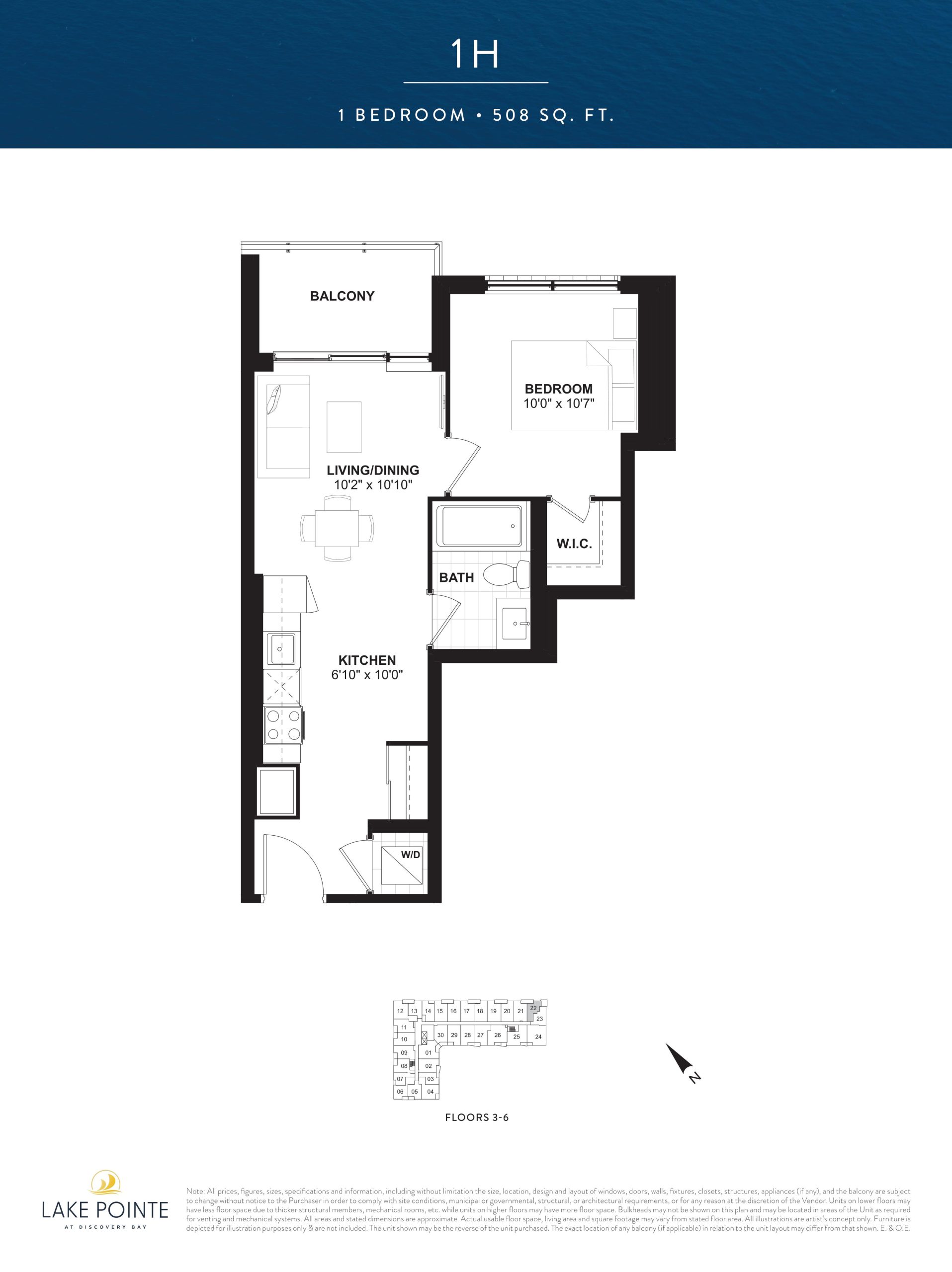 1H floor plan