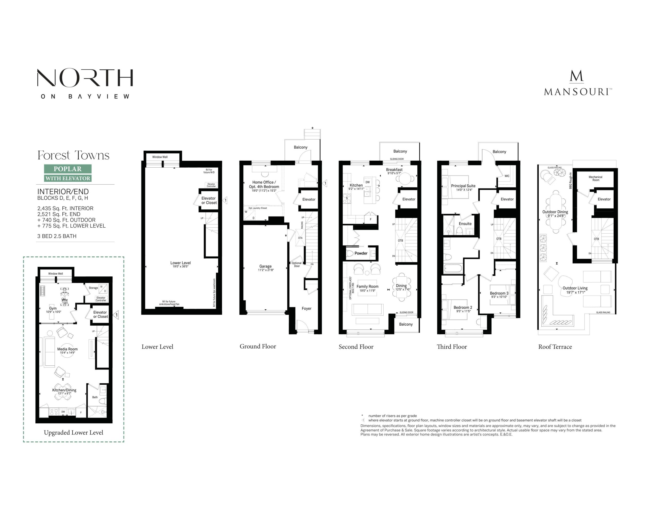 Poplar w/ Elevator floor plan