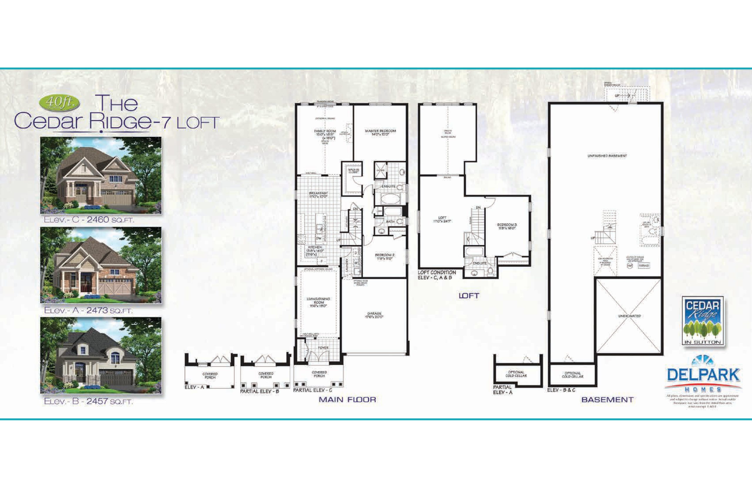 The Cedar Ridge 7 Loft floor plan