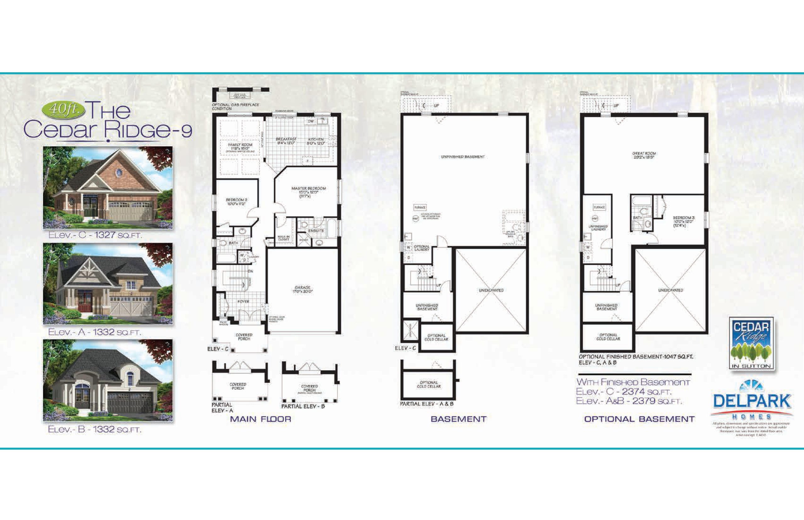 The Cedar Ridge 9 floor plan