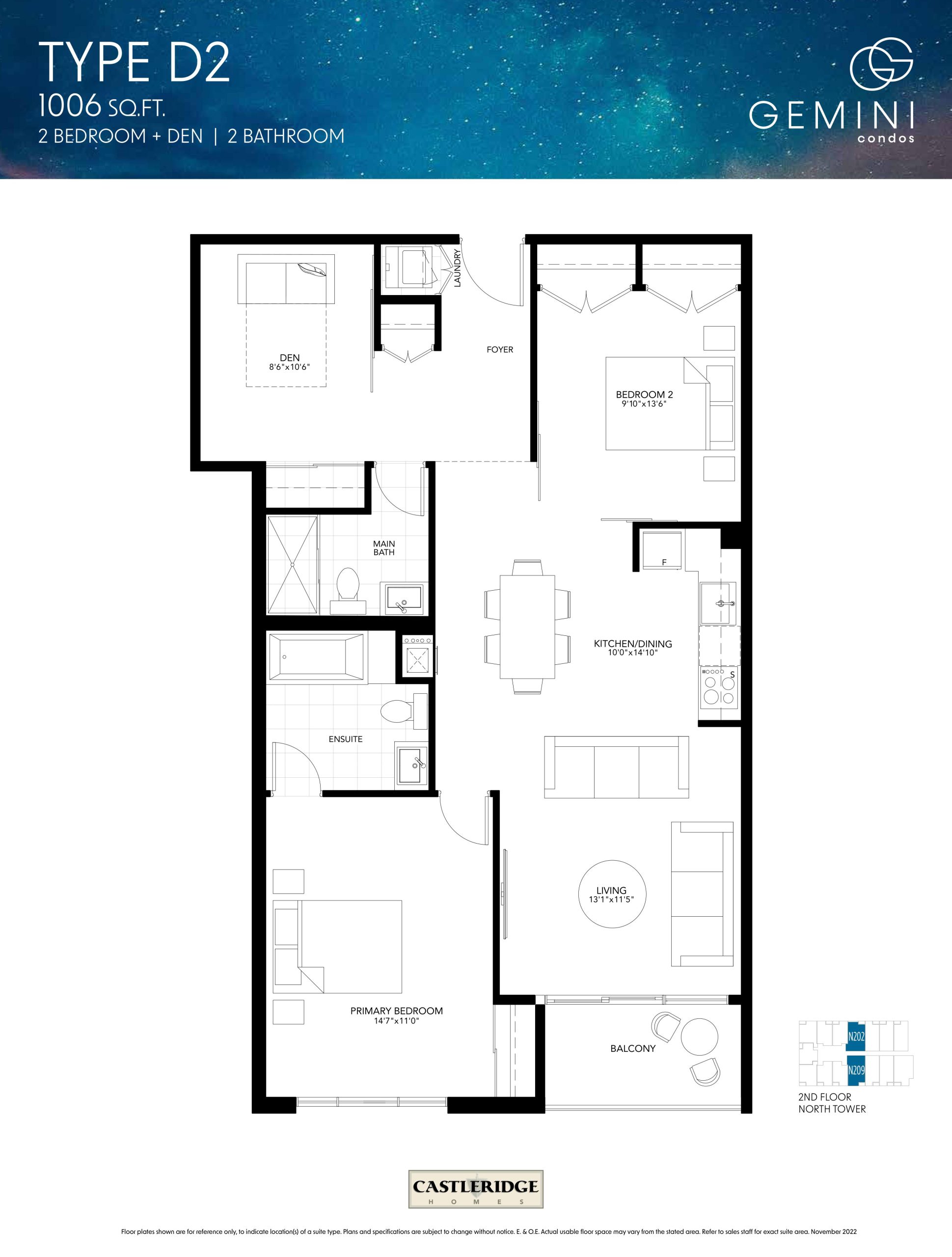 Type D2 floor plan