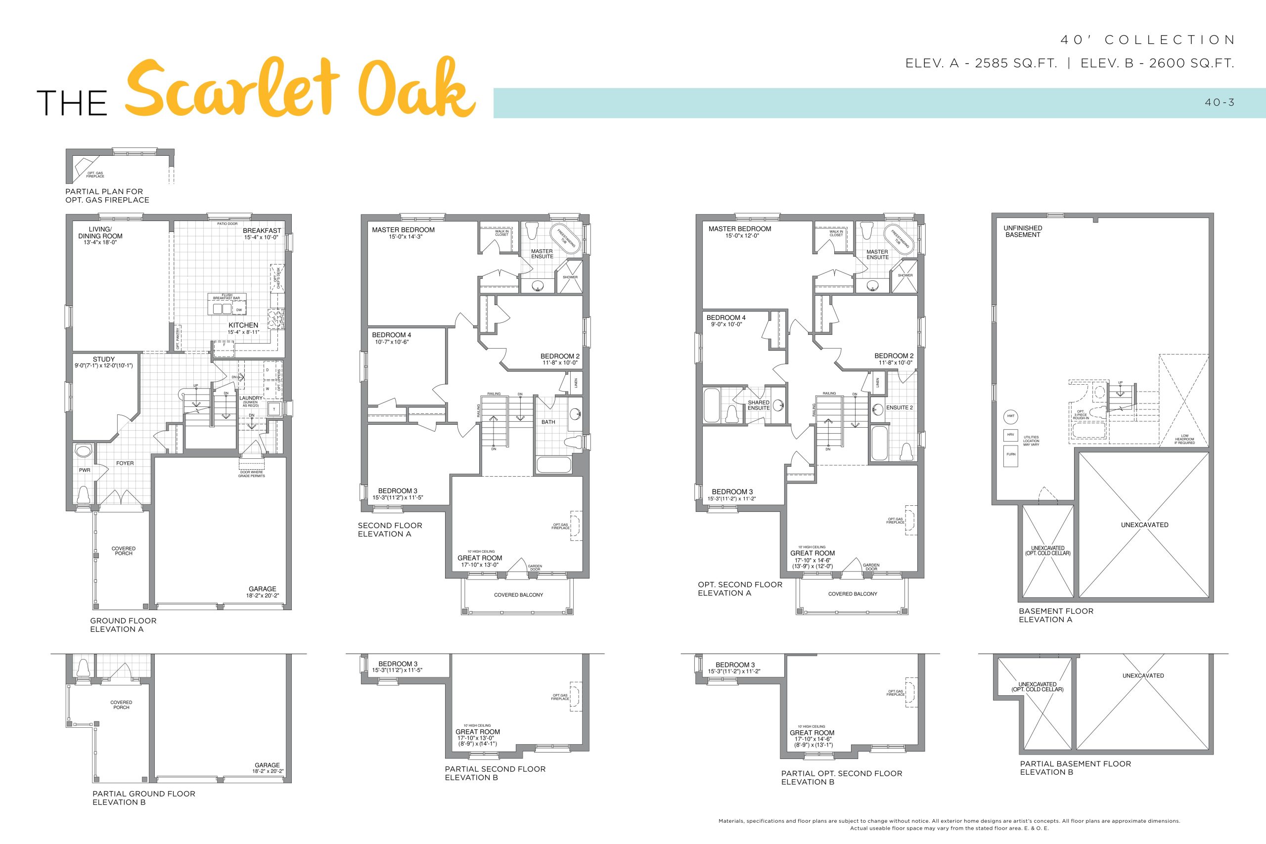 The Scarlet Oak - 40' Collection floor plan