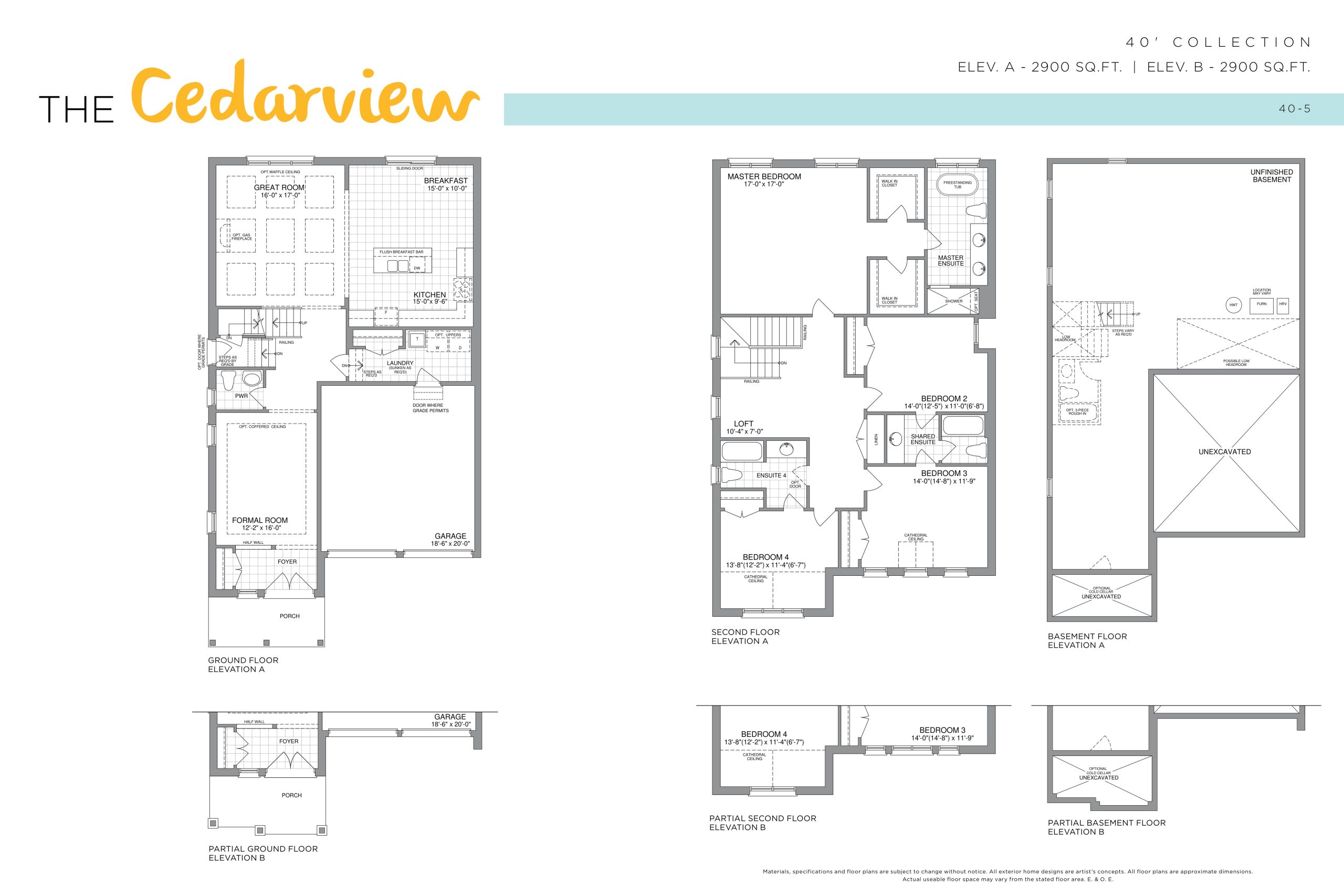 The Cedarview - 40' Collection floor plan