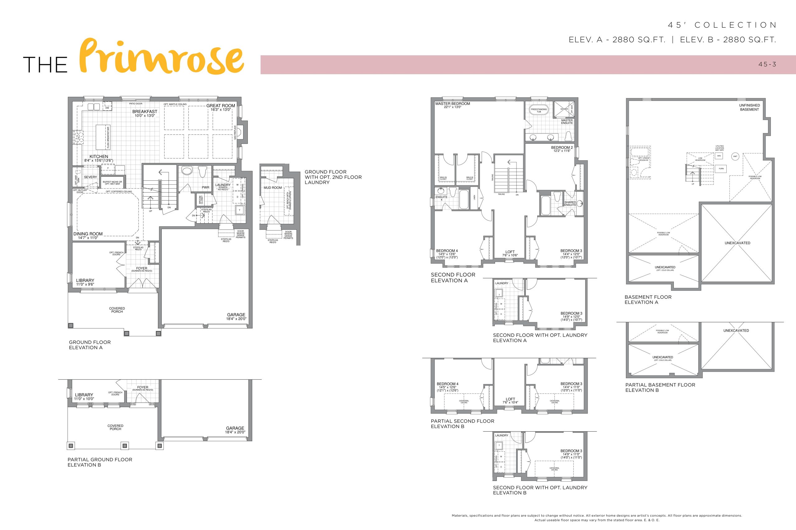 The Primrose - 45' Collection floor plan