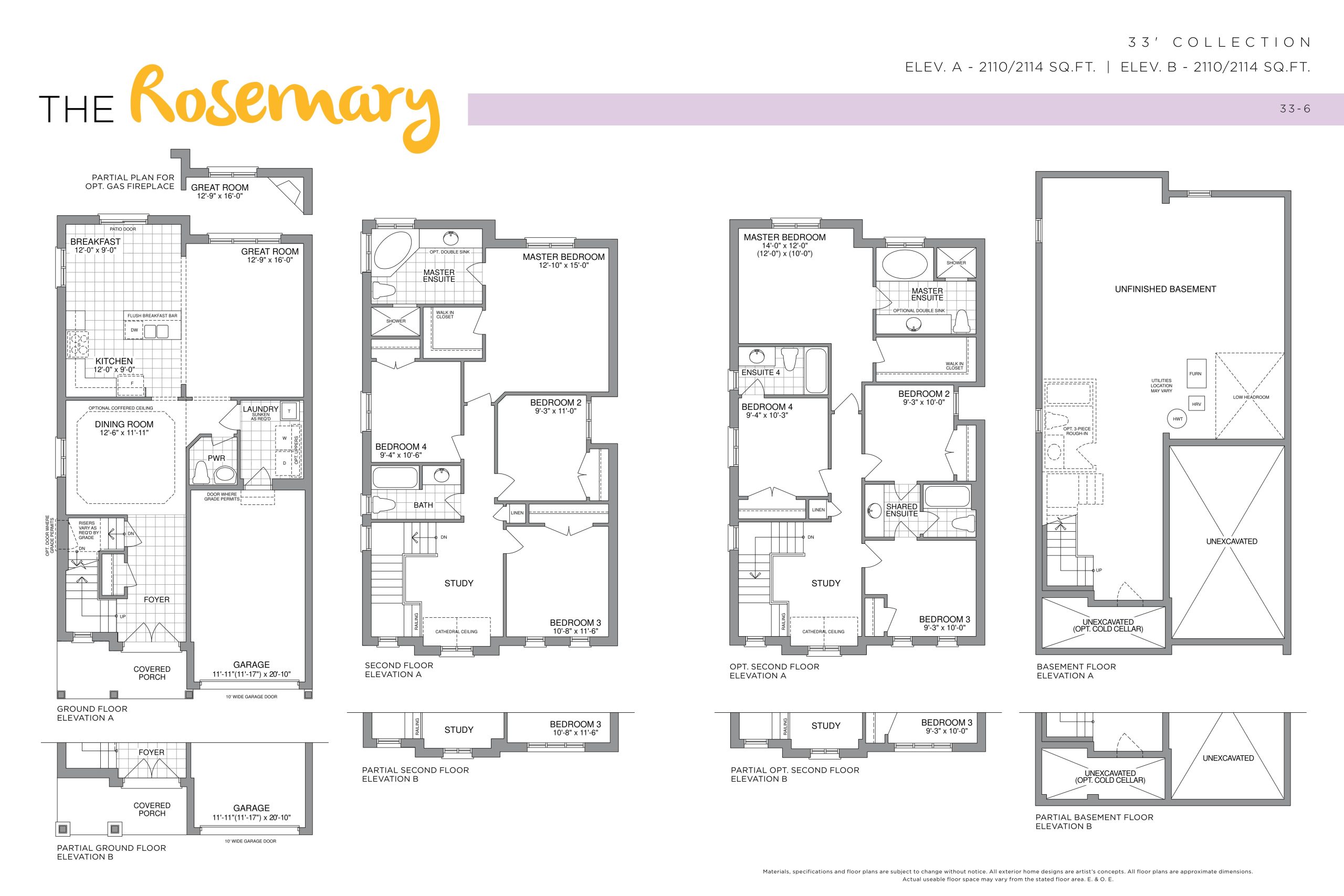 The Rosemary - 33' Collection floor plan