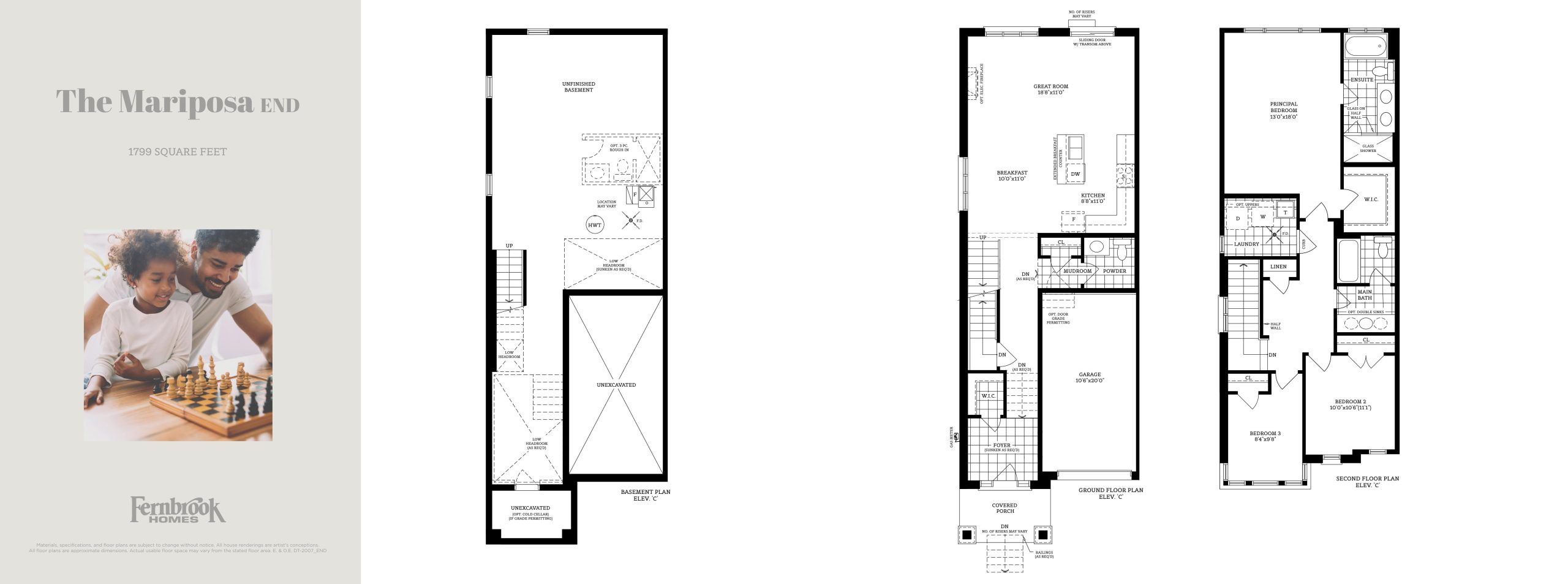 The Mariposa End floor plan