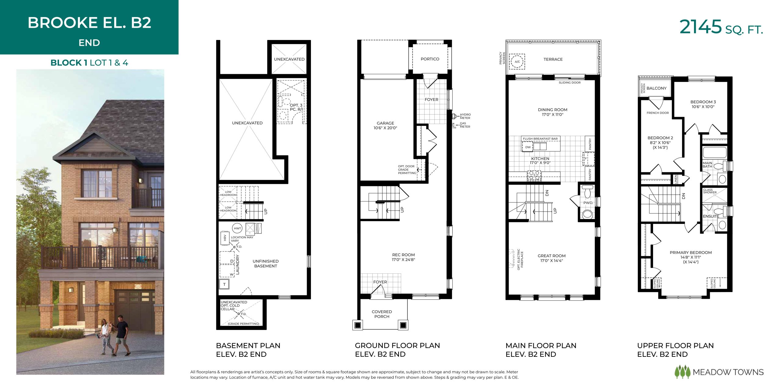 Brooke El. B2 (End) floor plan
