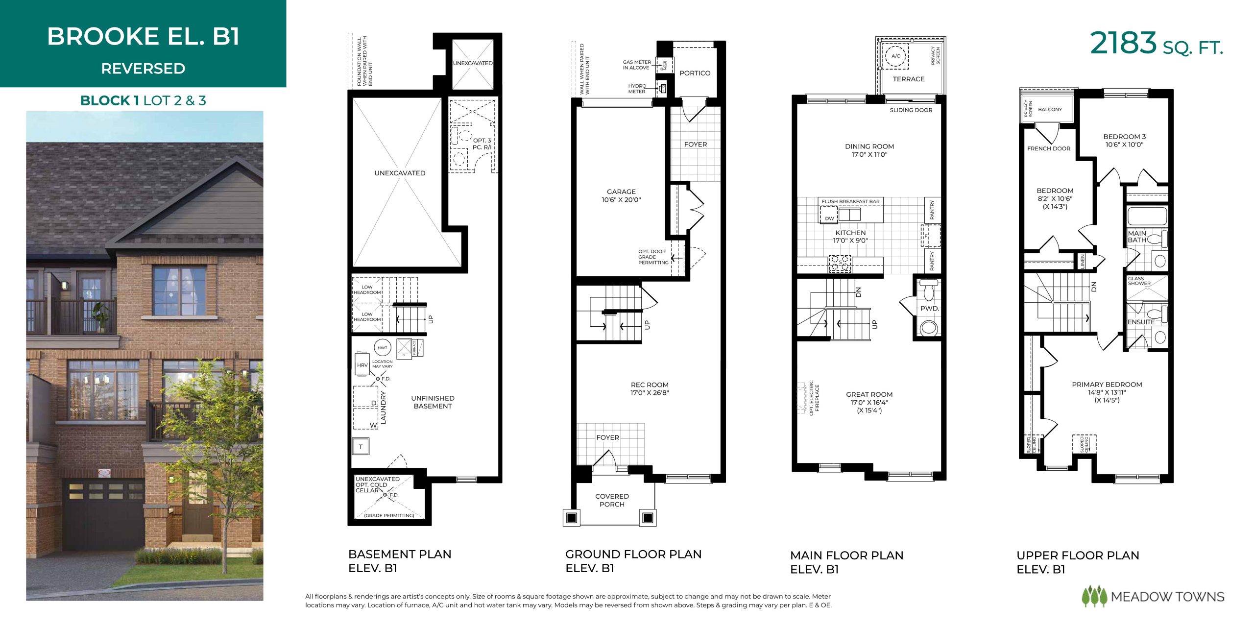 Brooke El. B1 (Reversed) floor plan