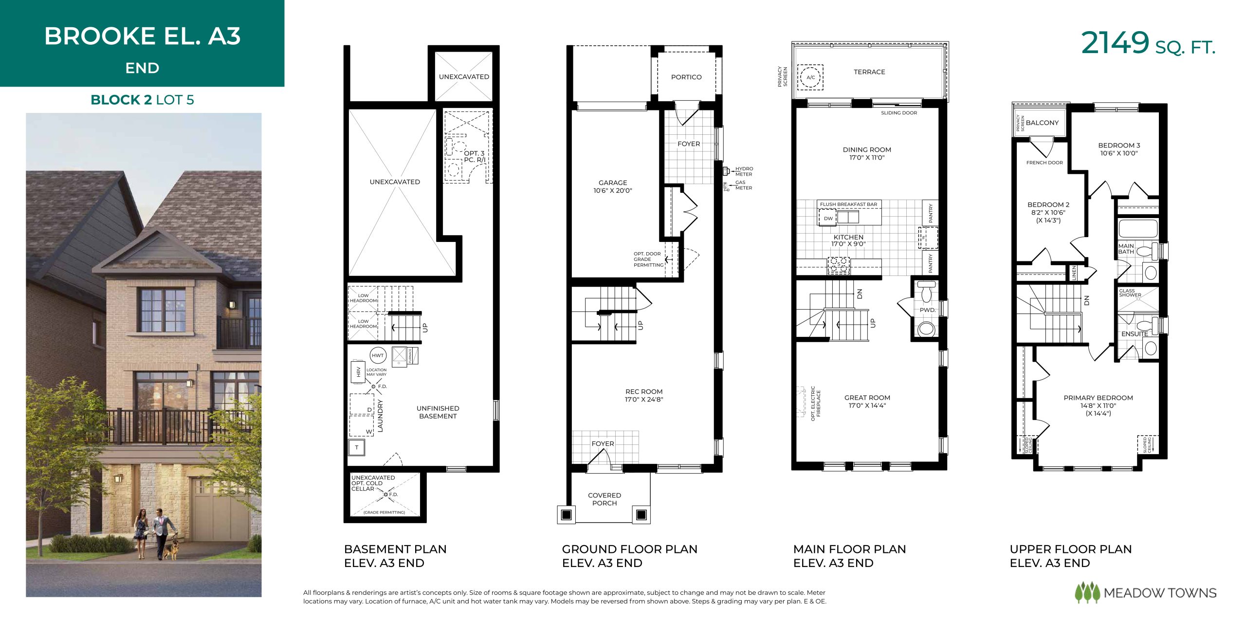 Brooke El. A3 (End) floor plan